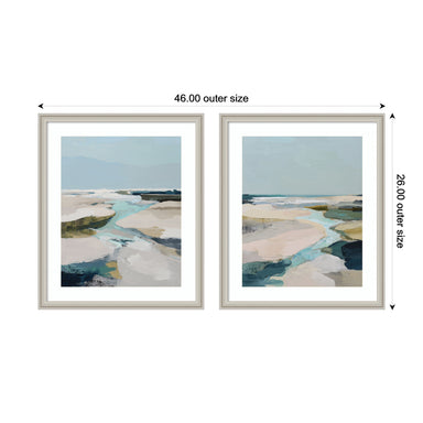 Framed Art Set 2 Piece Set 21x25 Florence Silver 2