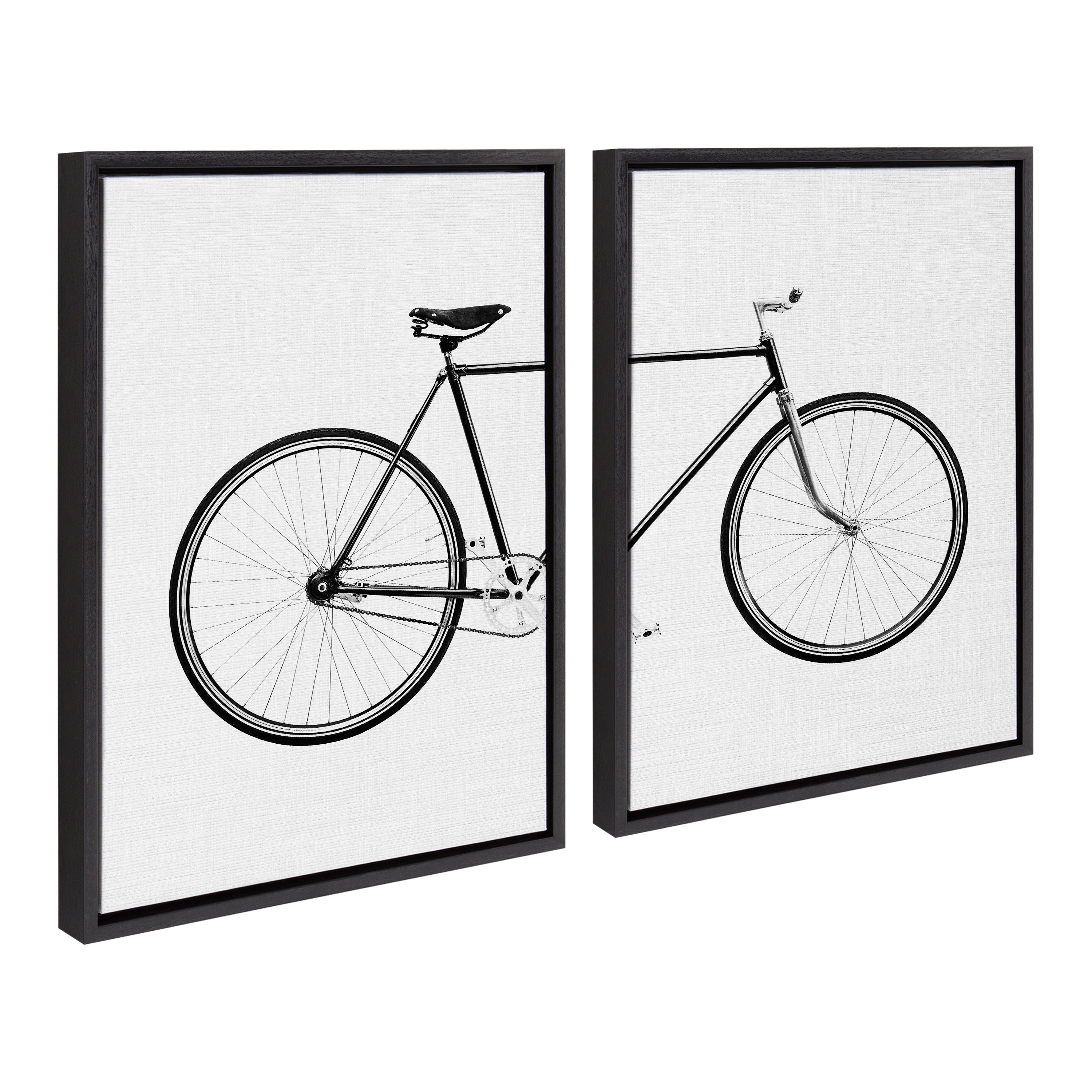 Sylvie Bicycle Framed Canvas by Simon Te of Tai Prints