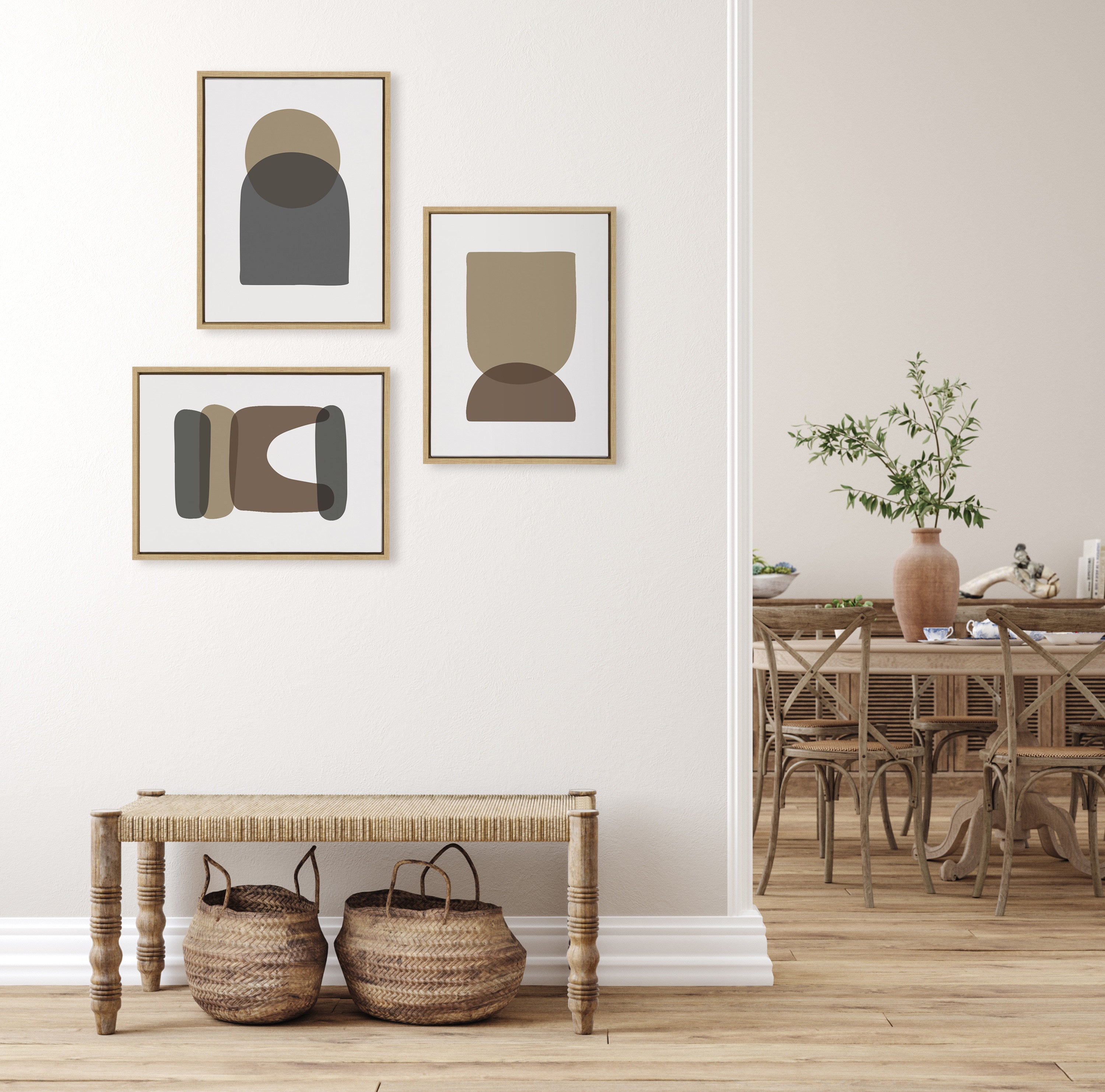Art Set 3 Piece Set 18x24 Sylvie Natural 6