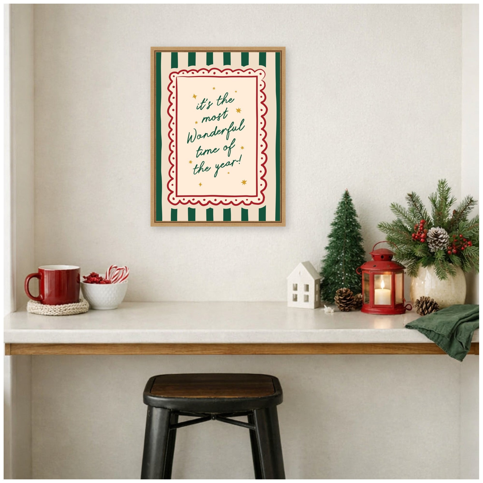 Framed Canvas Sylvie Natural 18x24 6