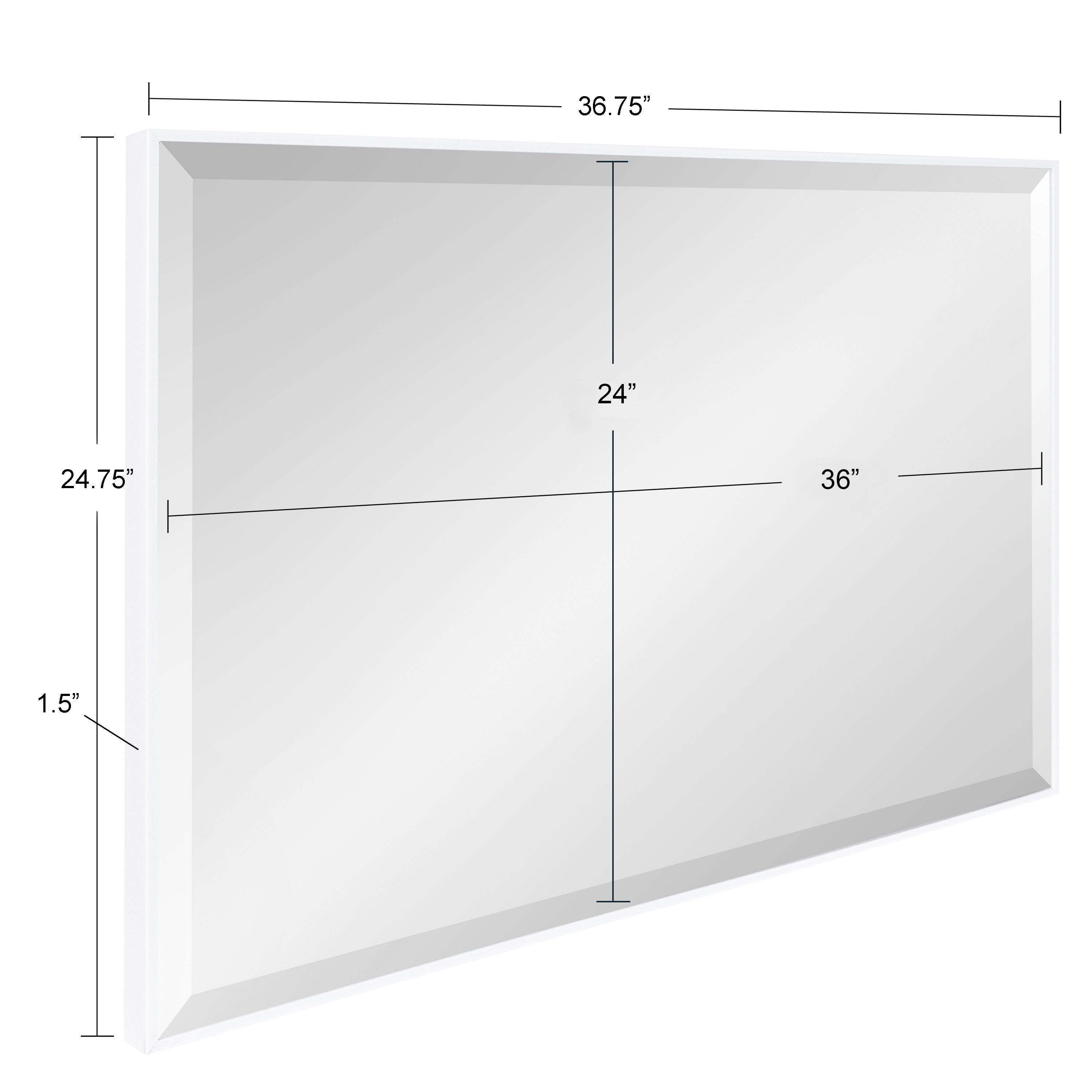 Rectangle Mirror White 24.75x36.75 6