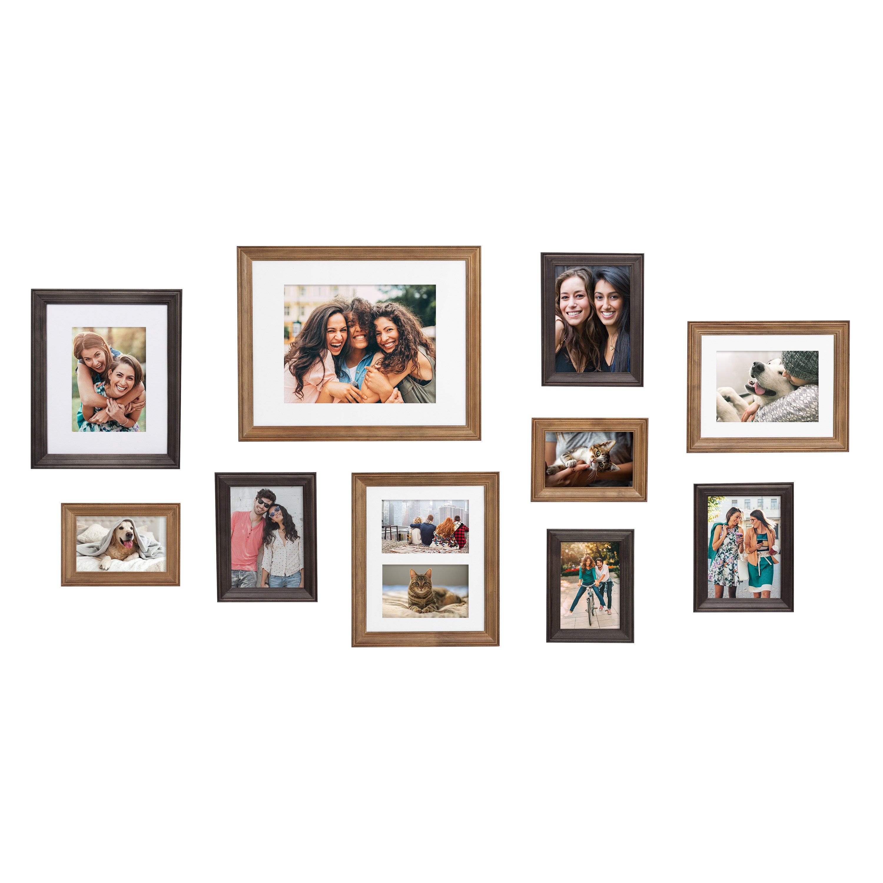 Frame Box Set Rustic Brown Gray 10 Piece 1