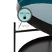 Coffee Table 26" Diameter Teal Black 4