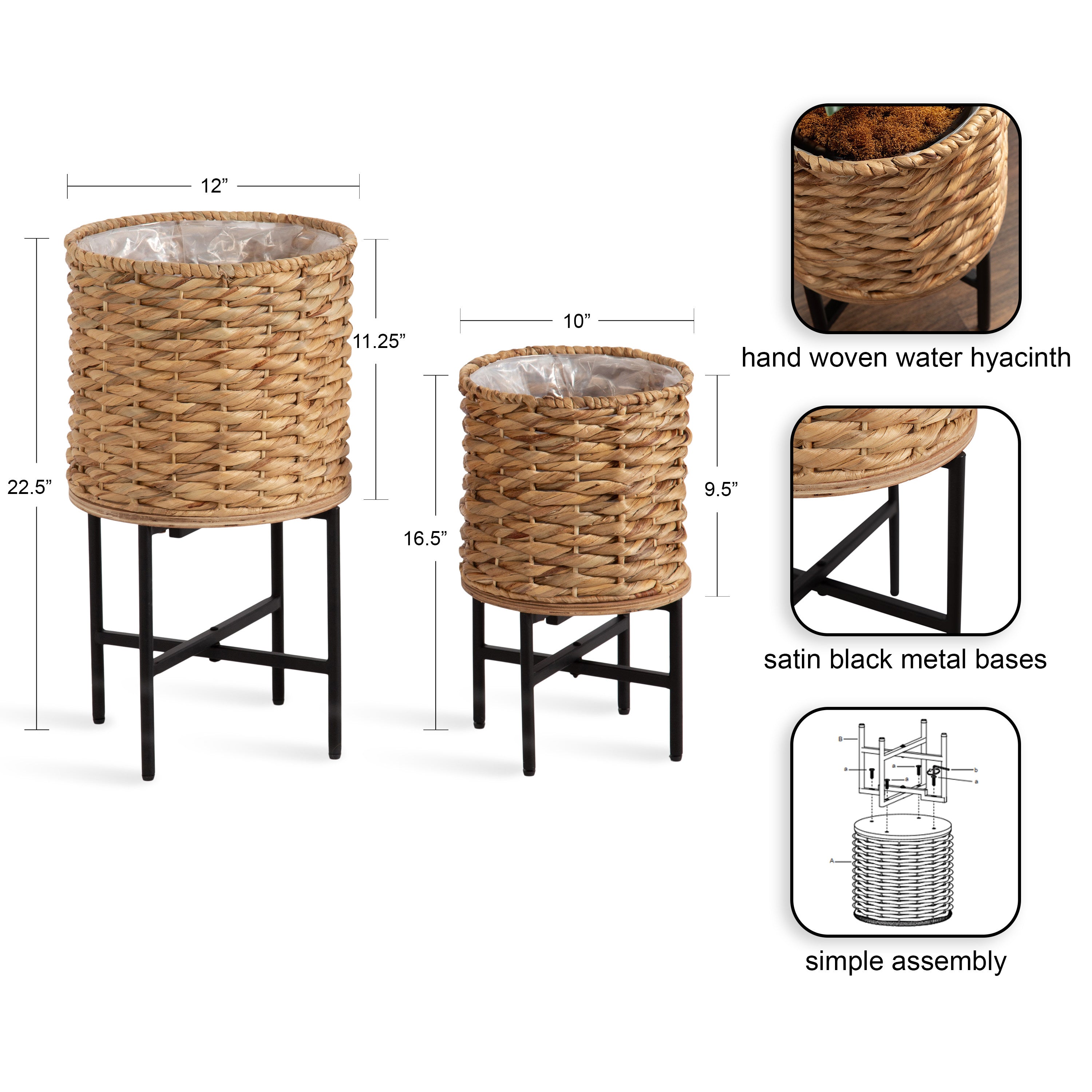 Wikstrom Woven Planter Set