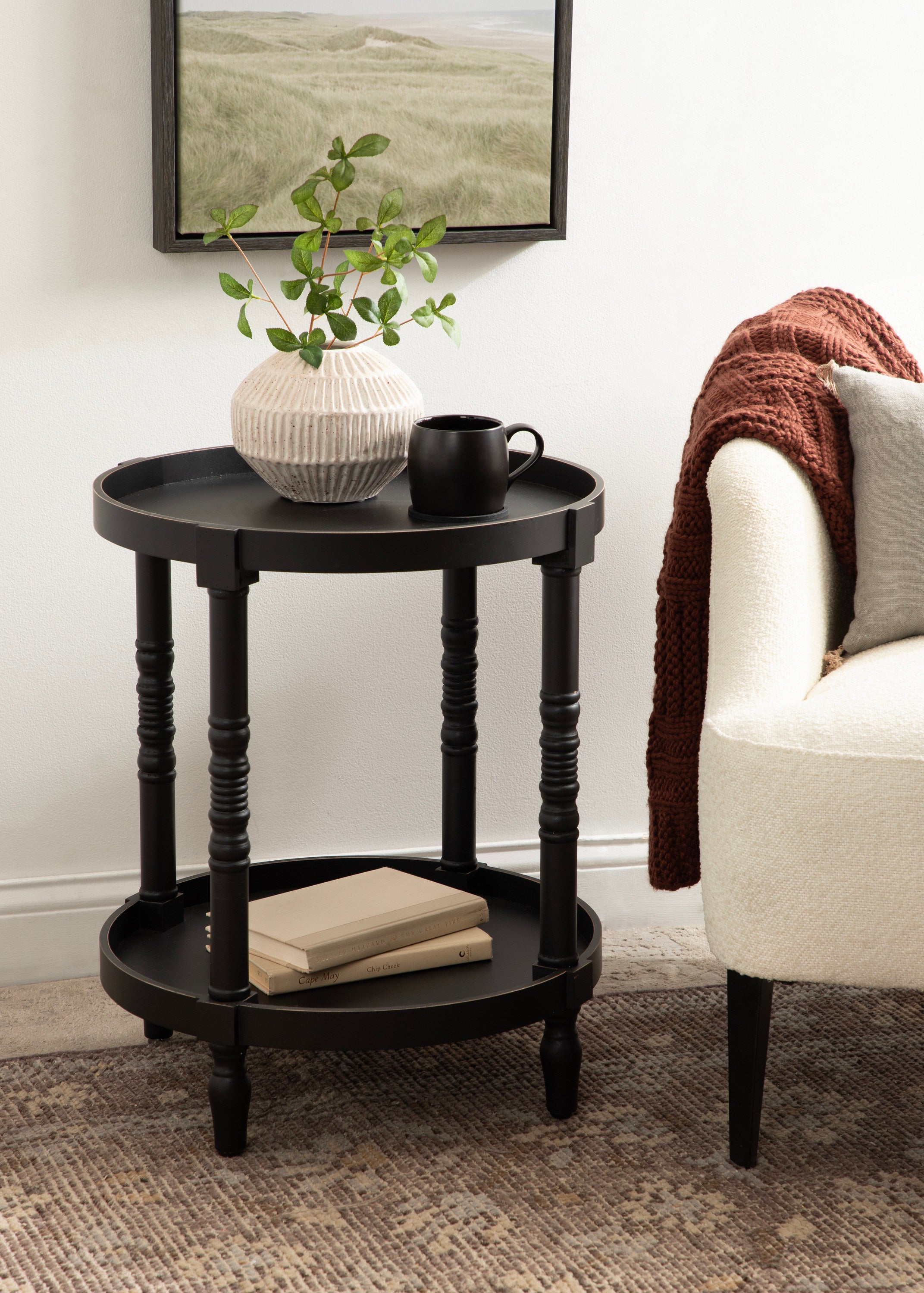 Side Table Black 20x20x24 6
