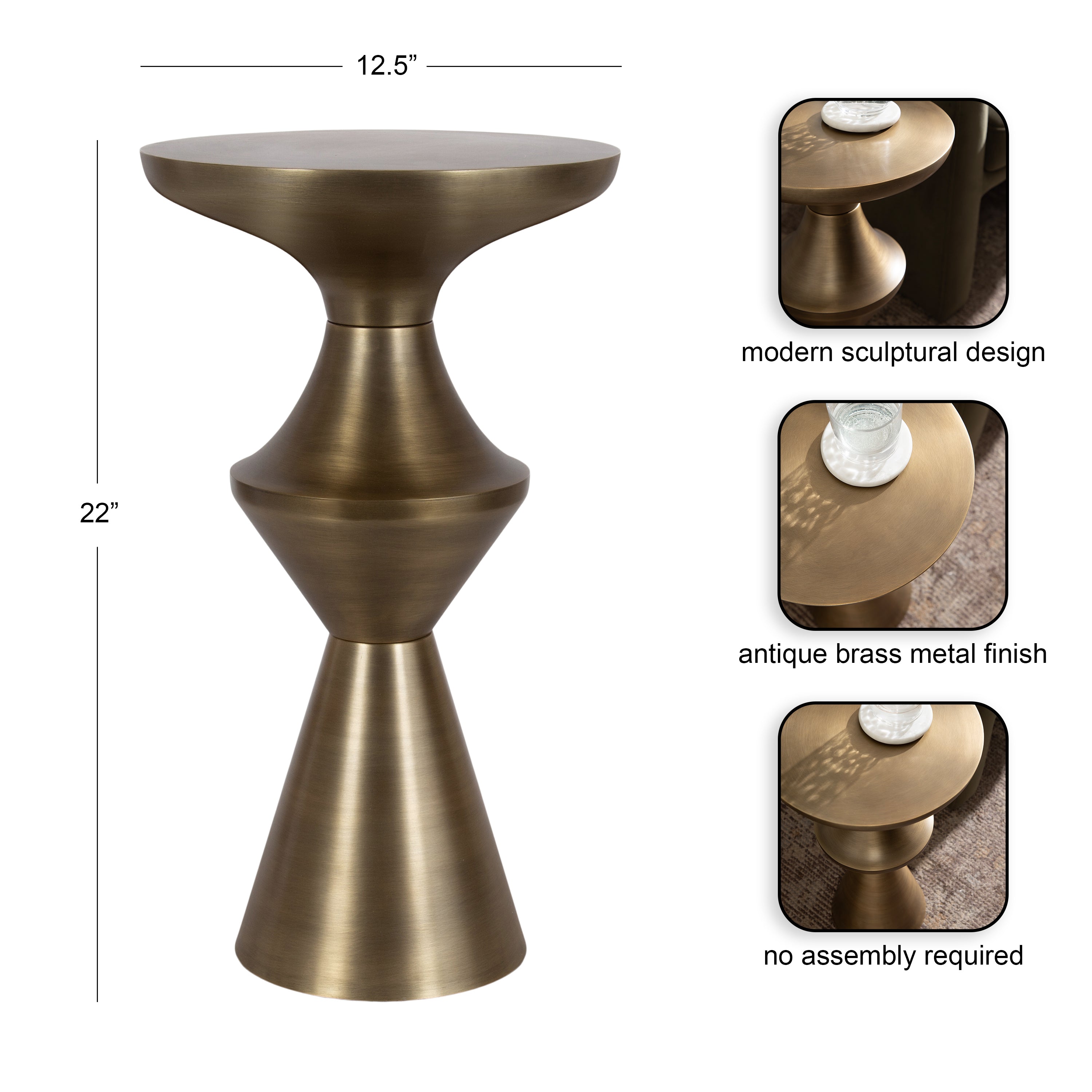 Zavalia Metal Side Table