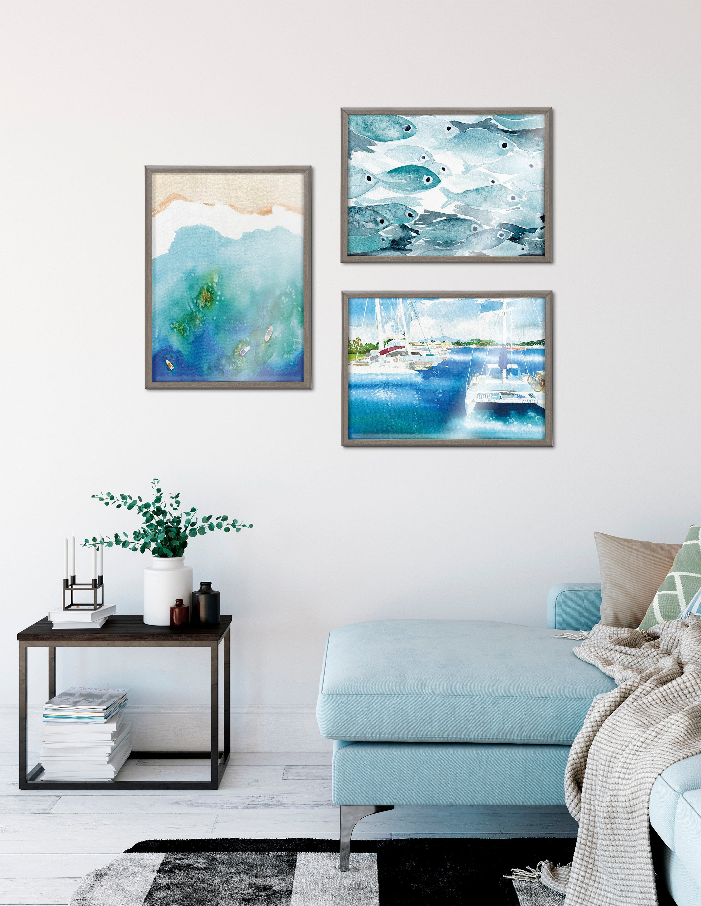Blake Aholehole Framed Printed Glass by Janet Meinke-Lau
