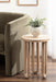Side Table Natural Beige 14x14x20 7