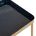 Side Table Navy Blue Gold 18x12x26 5