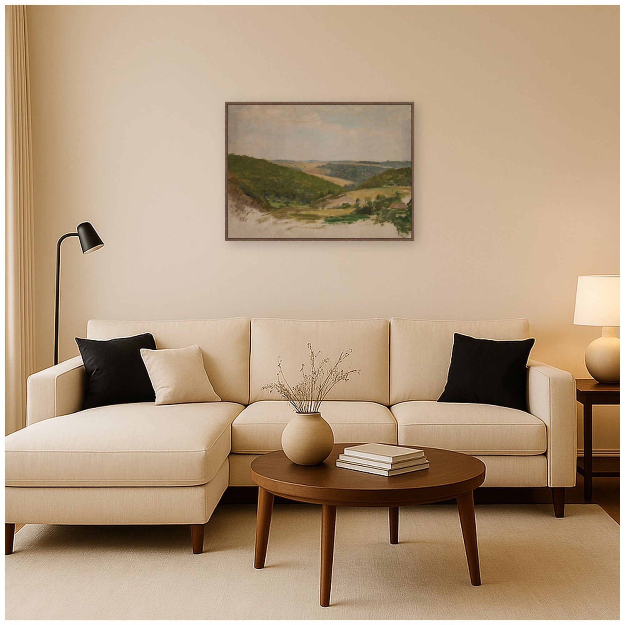 Framed Canvas 38x28 Sylvie Walnut 7