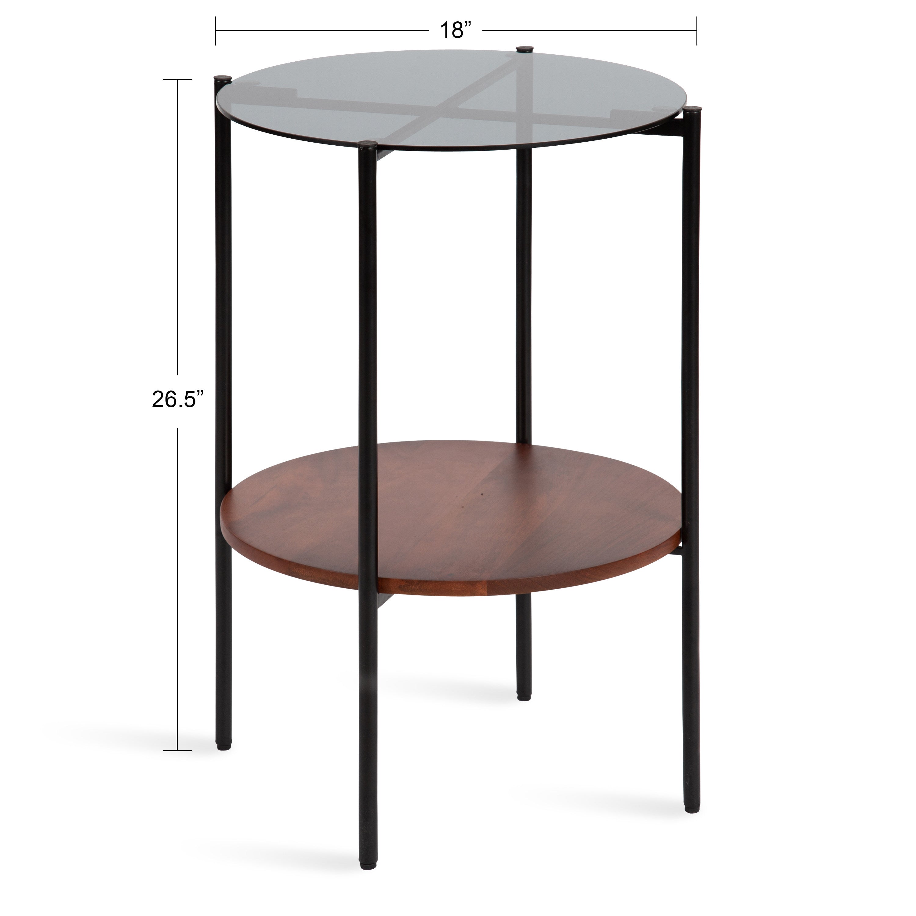 Side Table Brown 18x18x27 2