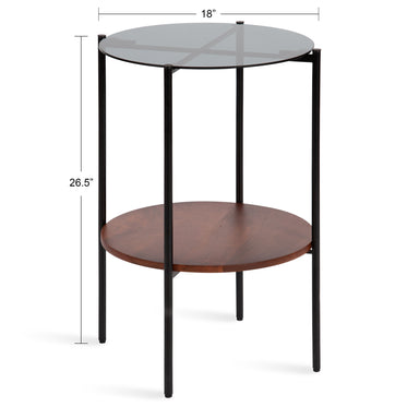 Side Table Brown 18x18x27 2