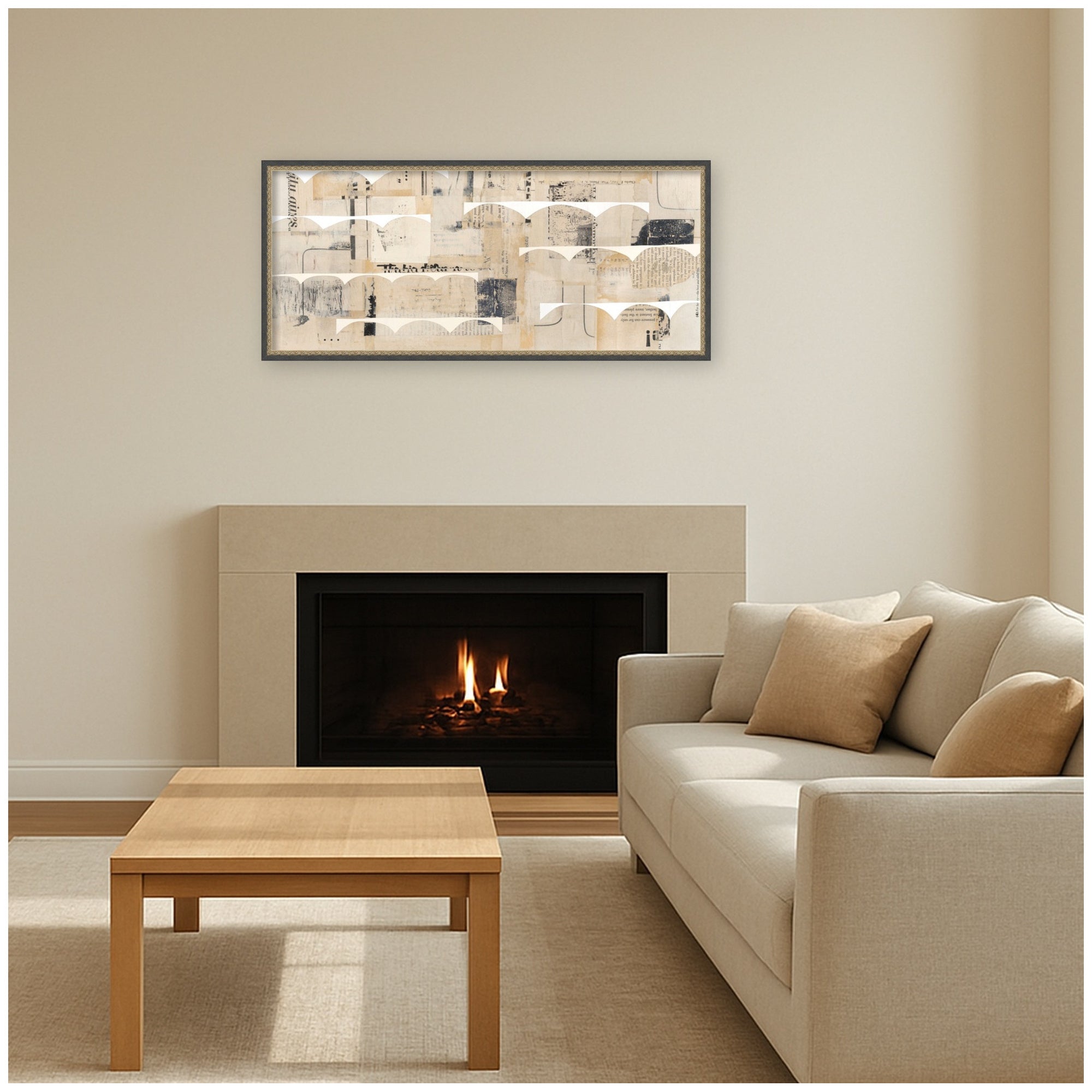 Revolved Half Moon Panel by Felicia Dadak Framed Mounted Canvas Wall Art Print