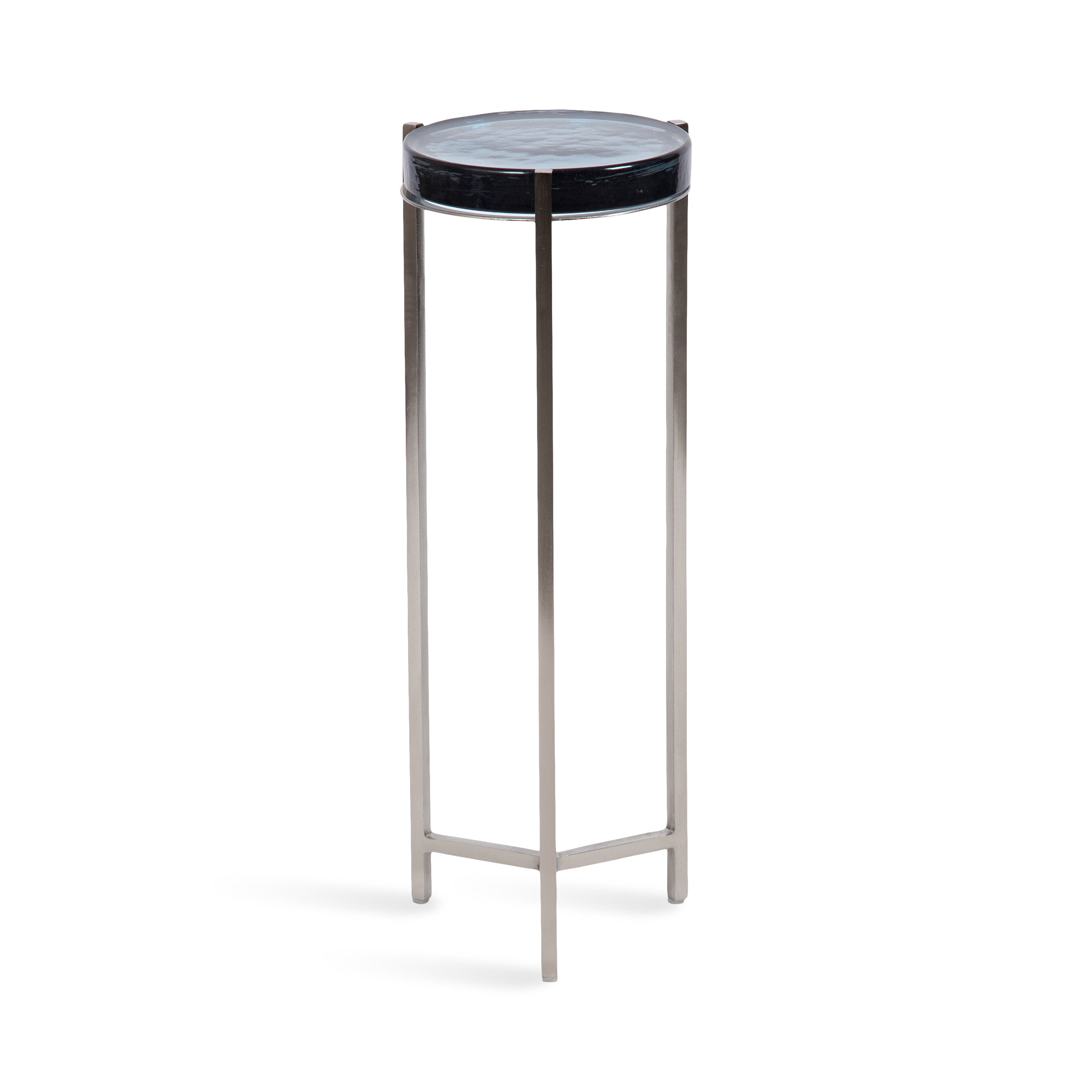 Drink Table Blue Silver 9x9x23 1