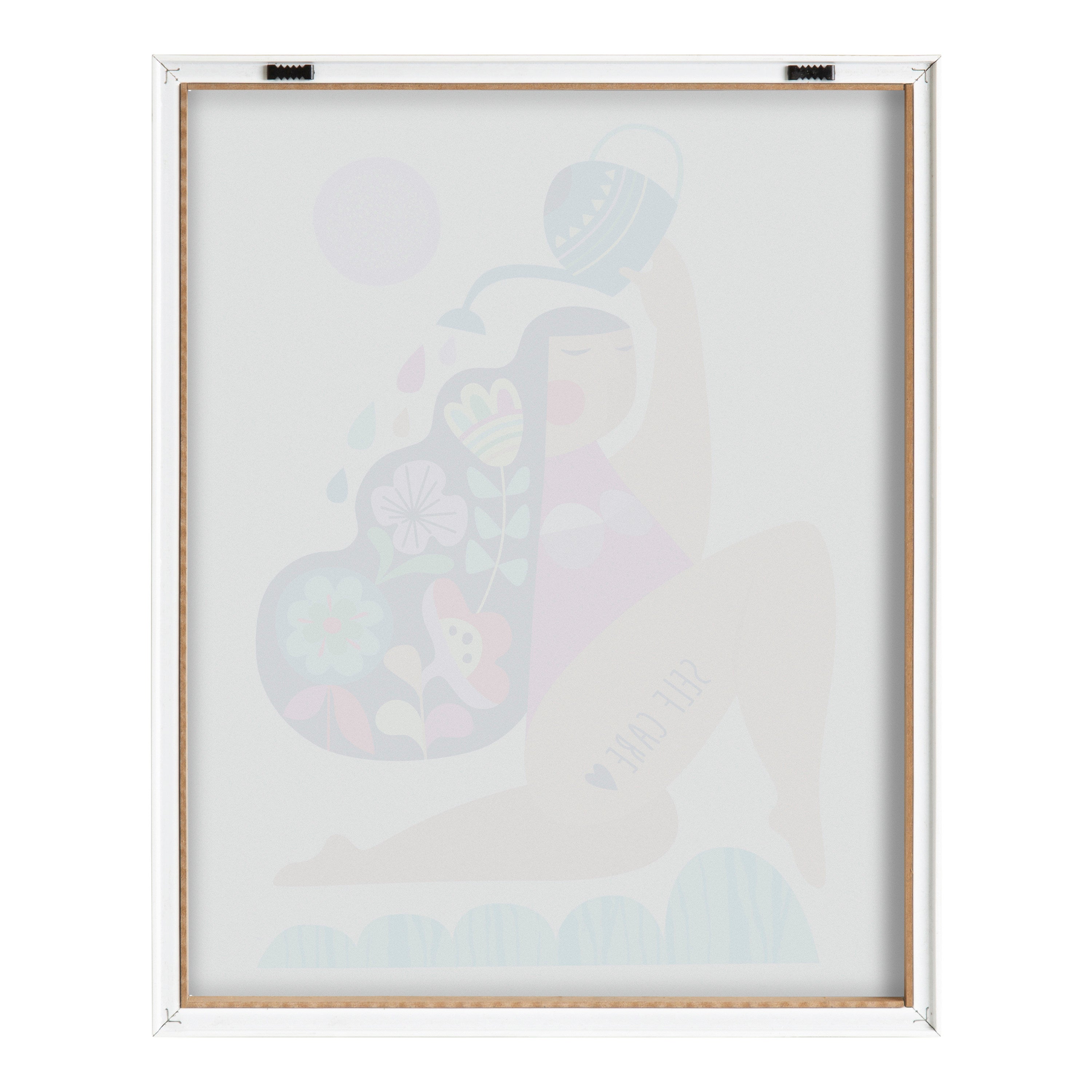 Blake Mid Century Modern Self Care Framed Printed Glass by Rachel Lee of My Dream Wall