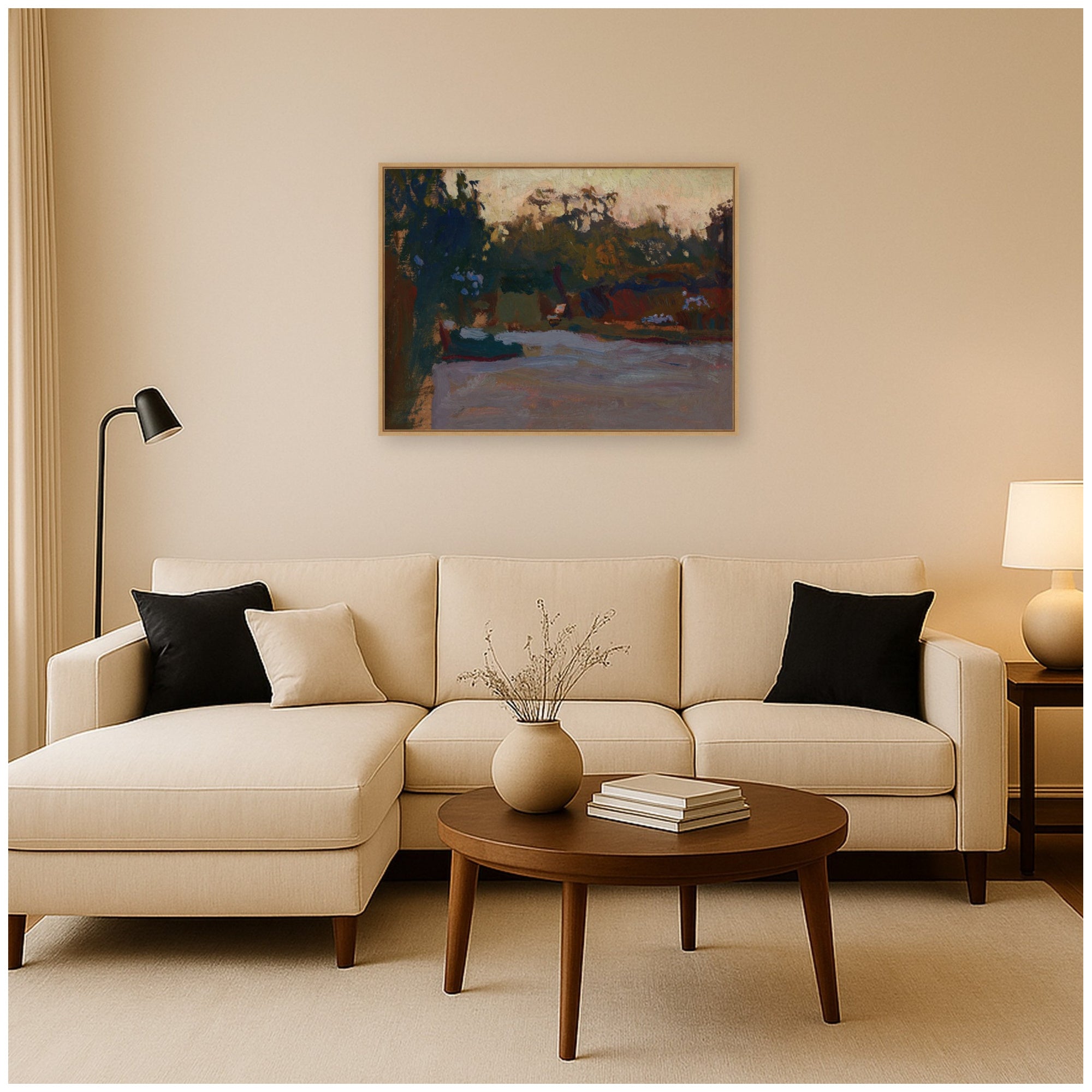 Framed Canvas 42x32 Sylvie Natural 6