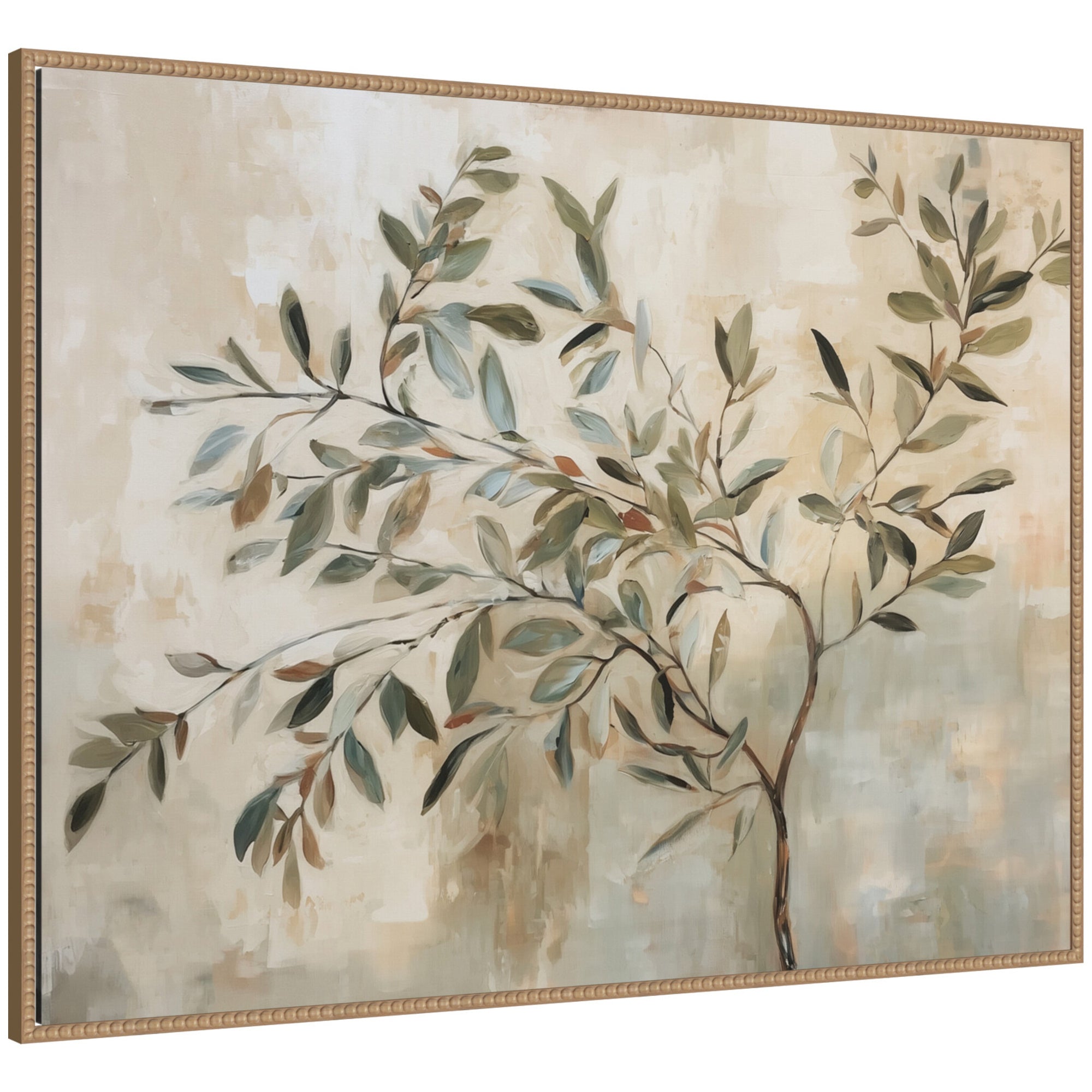 Framed Canvas 42x32 Sylvie Beaded Rustic Natural 1