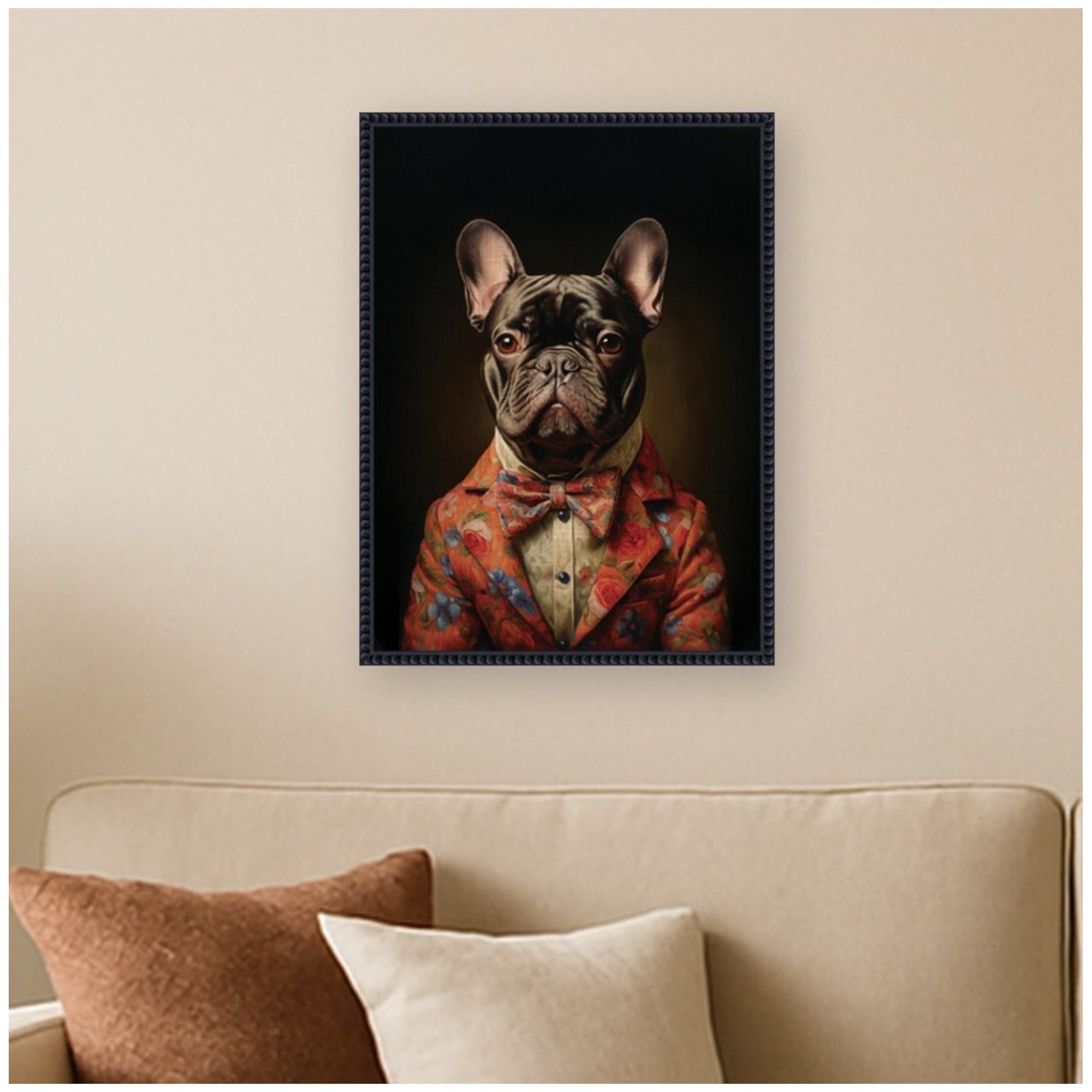 Framed Canvas 18x24 Sylvie Beaded Black 6