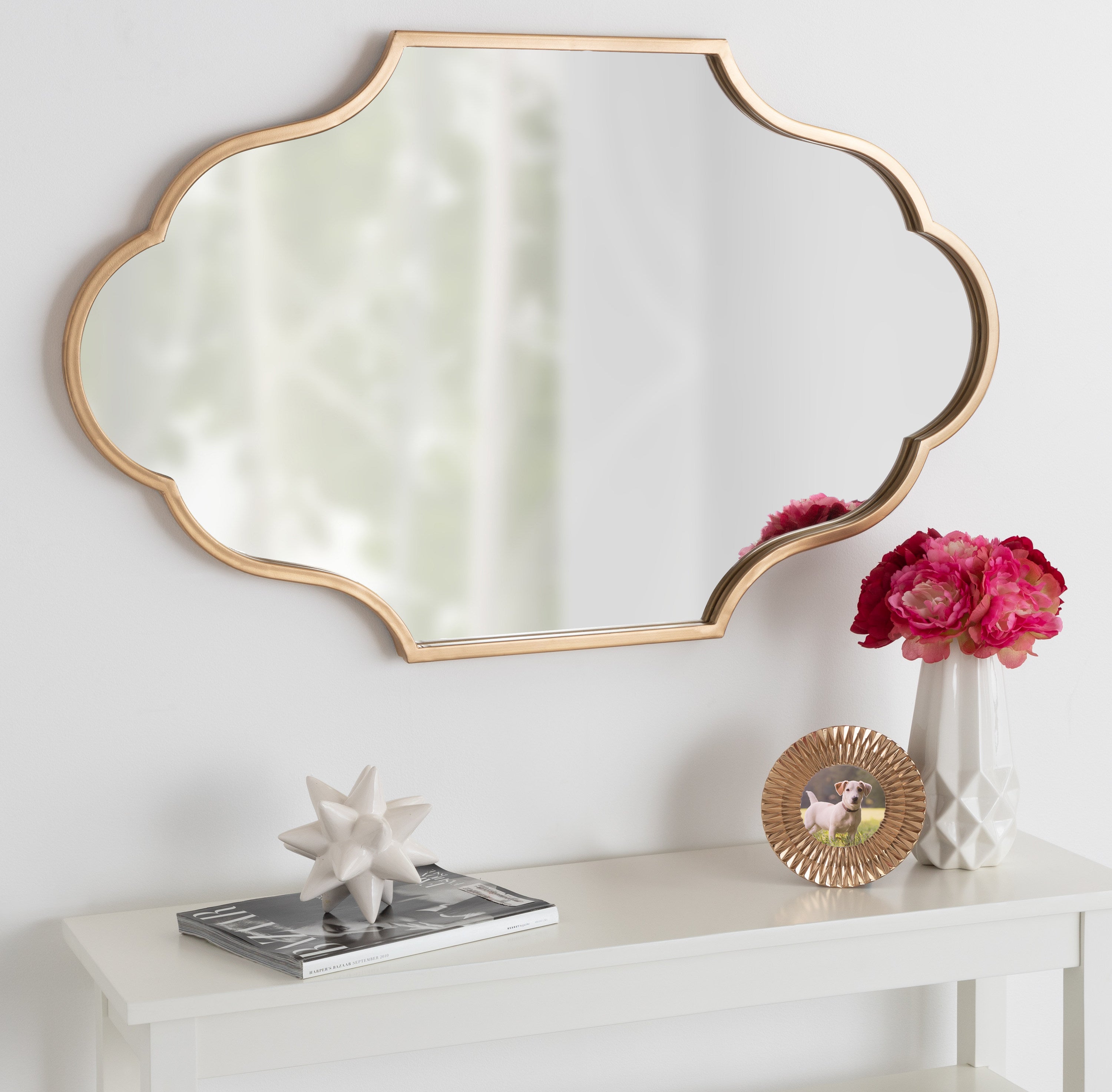 Scallop Mirror Gold 23x37 7