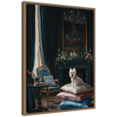 Framed Canvas 18x24 Sylvie Beaded Dark Gold 1