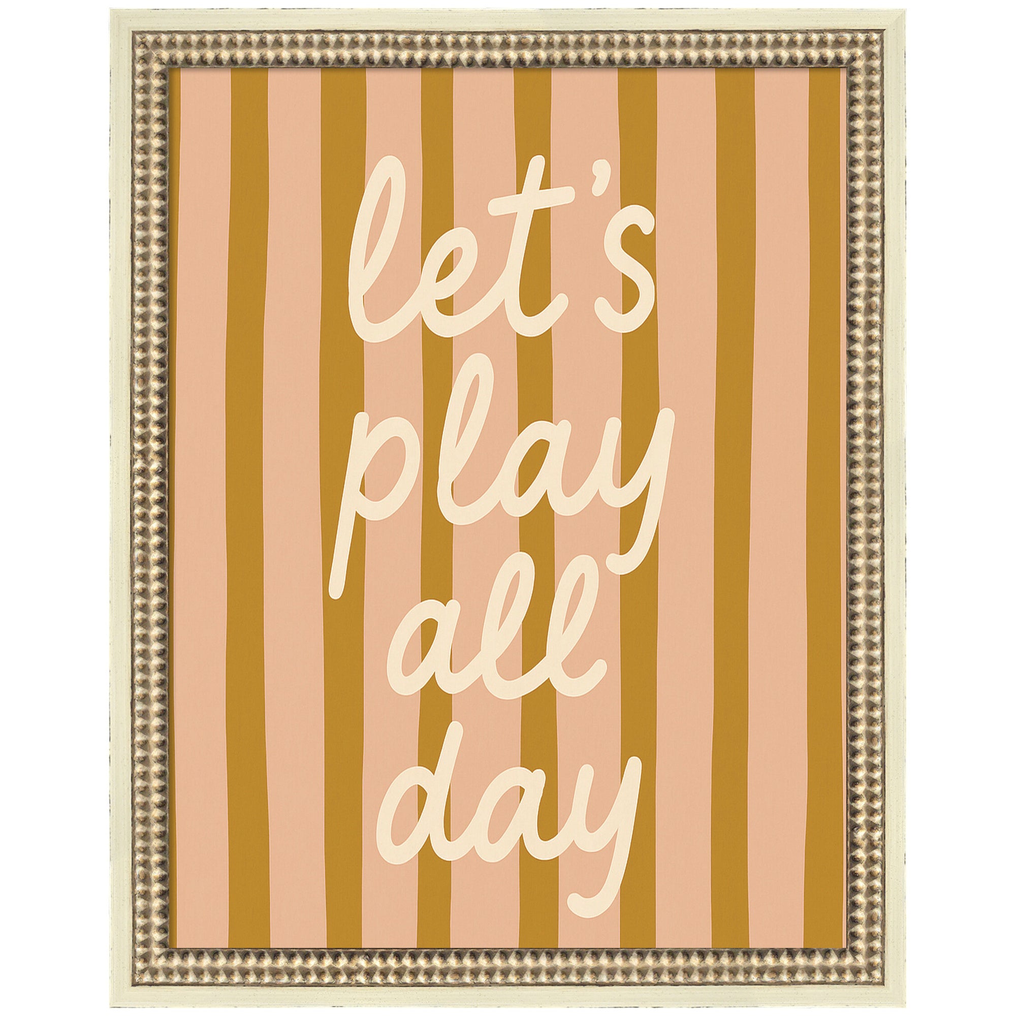 Lets Play All Day by Laura Moss Framed Mounted Canvas Wall Art Print