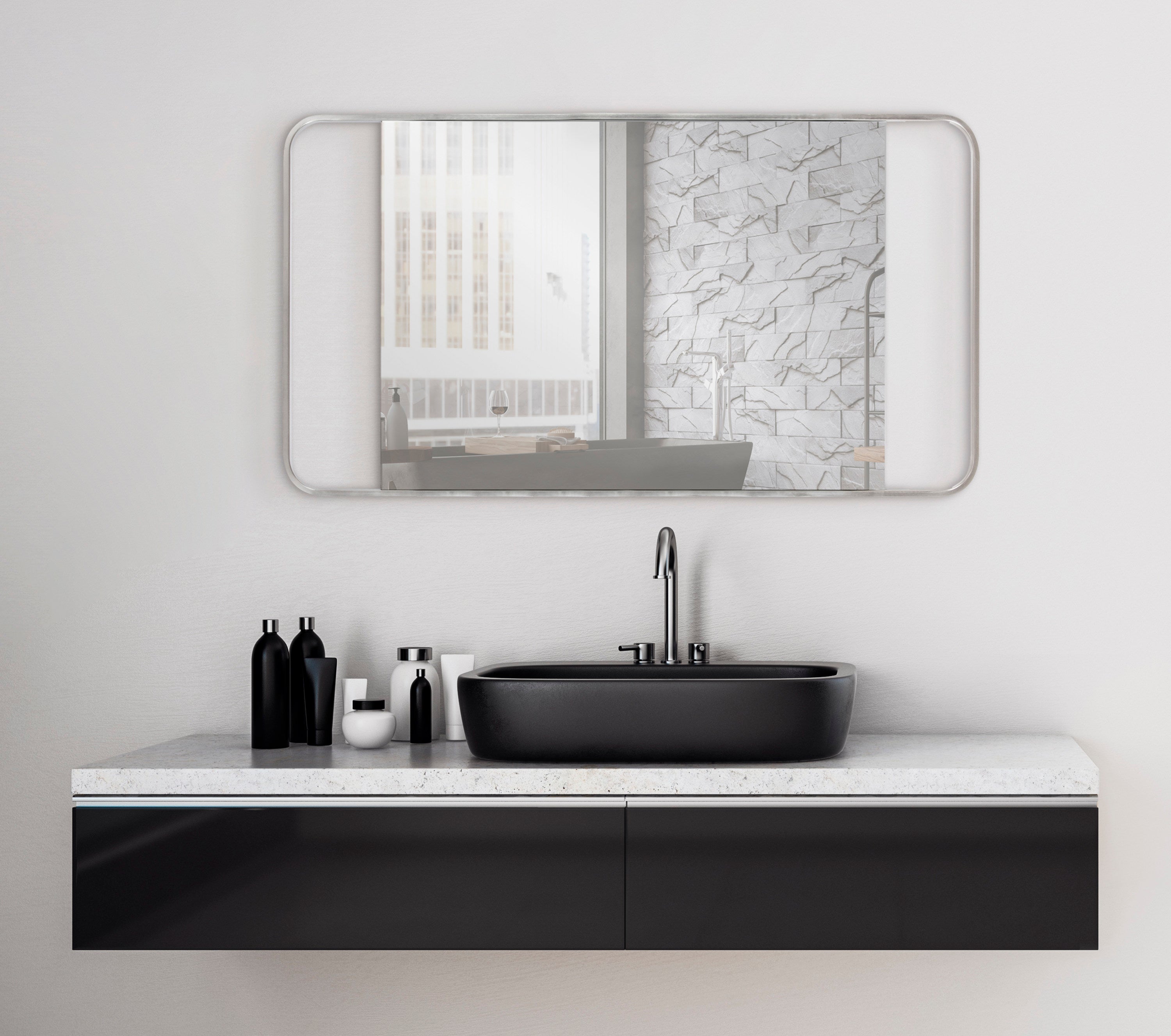 Rectangle Mirror Silver 20x36 7