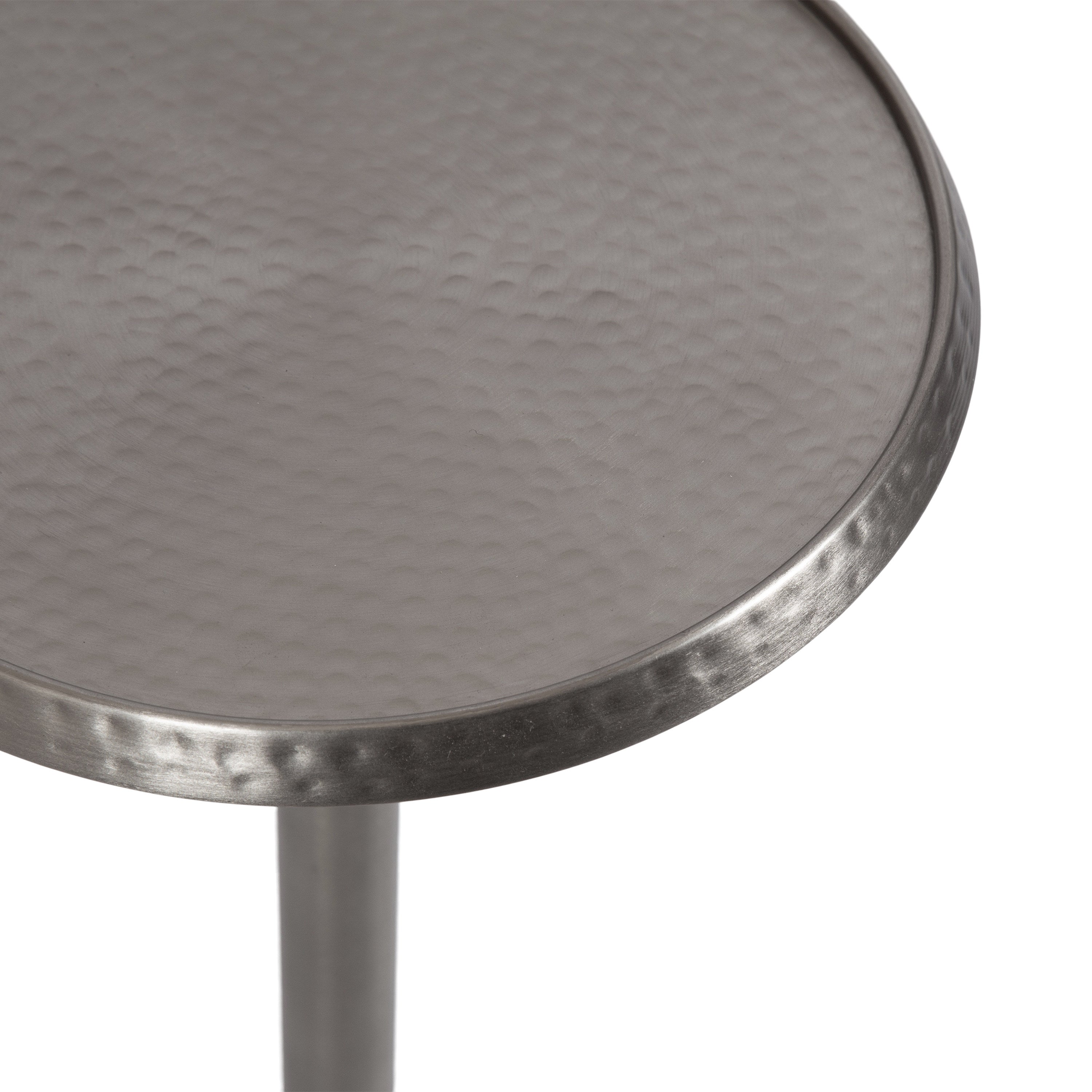 Drink Table Antique Silver 9x9x23 4