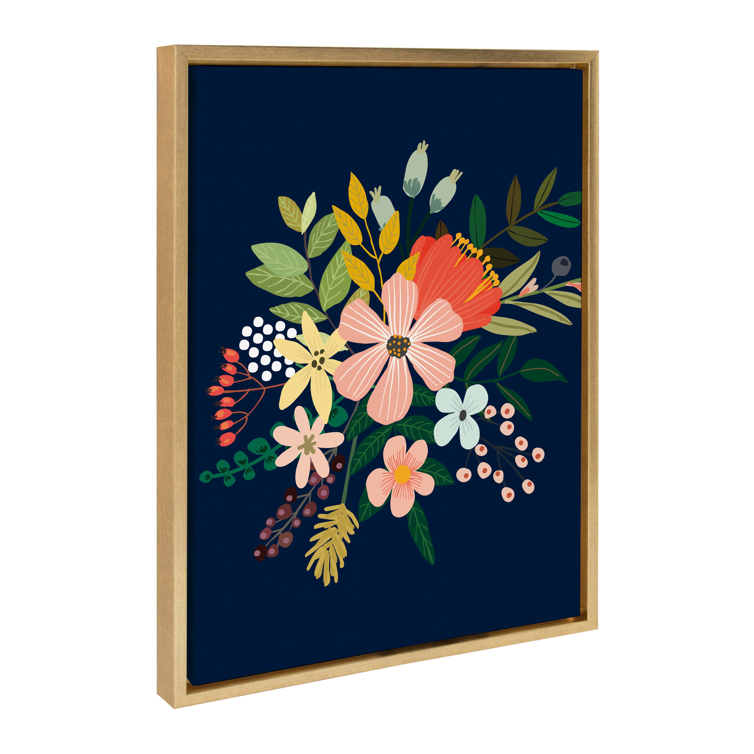 Sylvie Floralis C Framed Canvas by Mia Charro