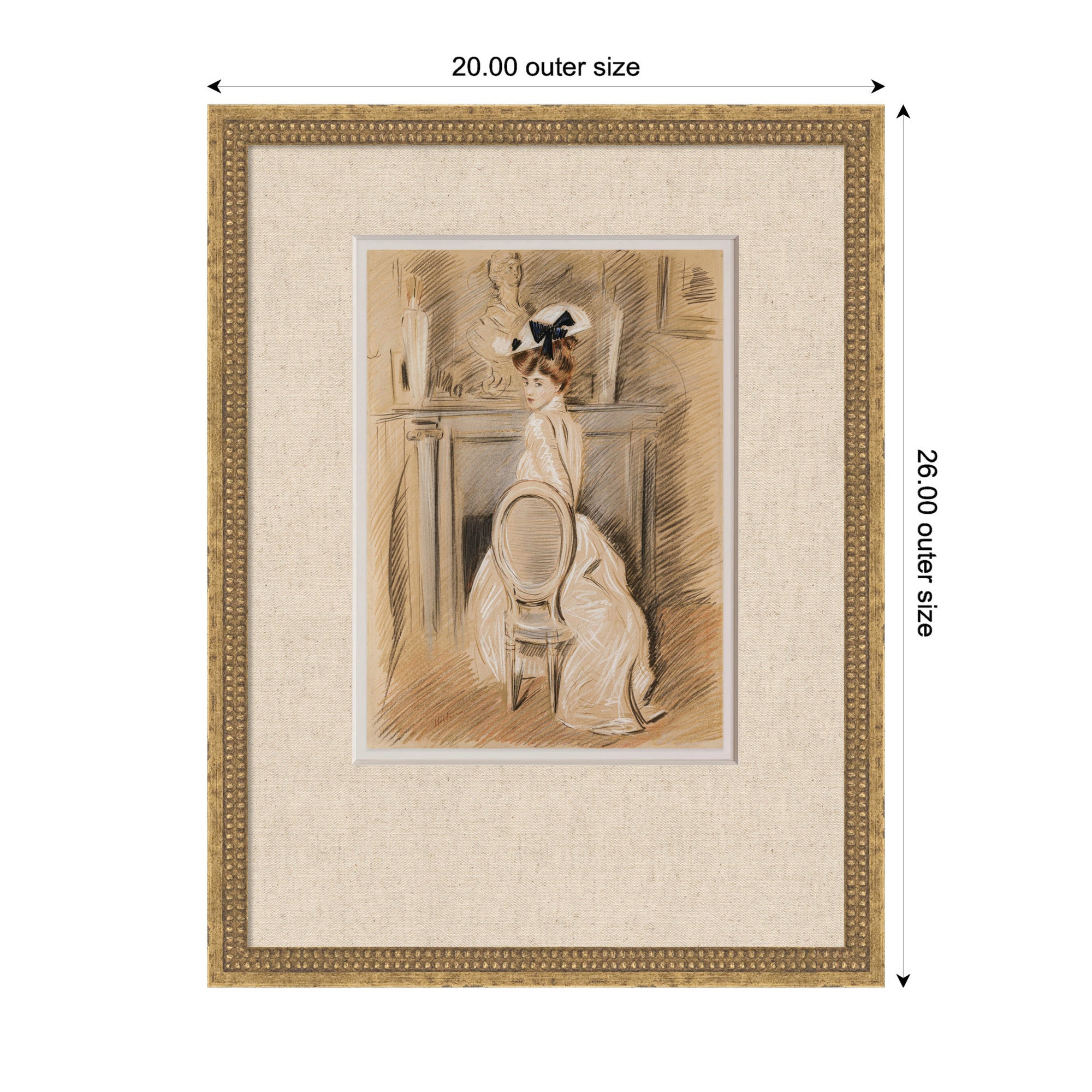 Framed Art 20x26 Castellan Gold 2