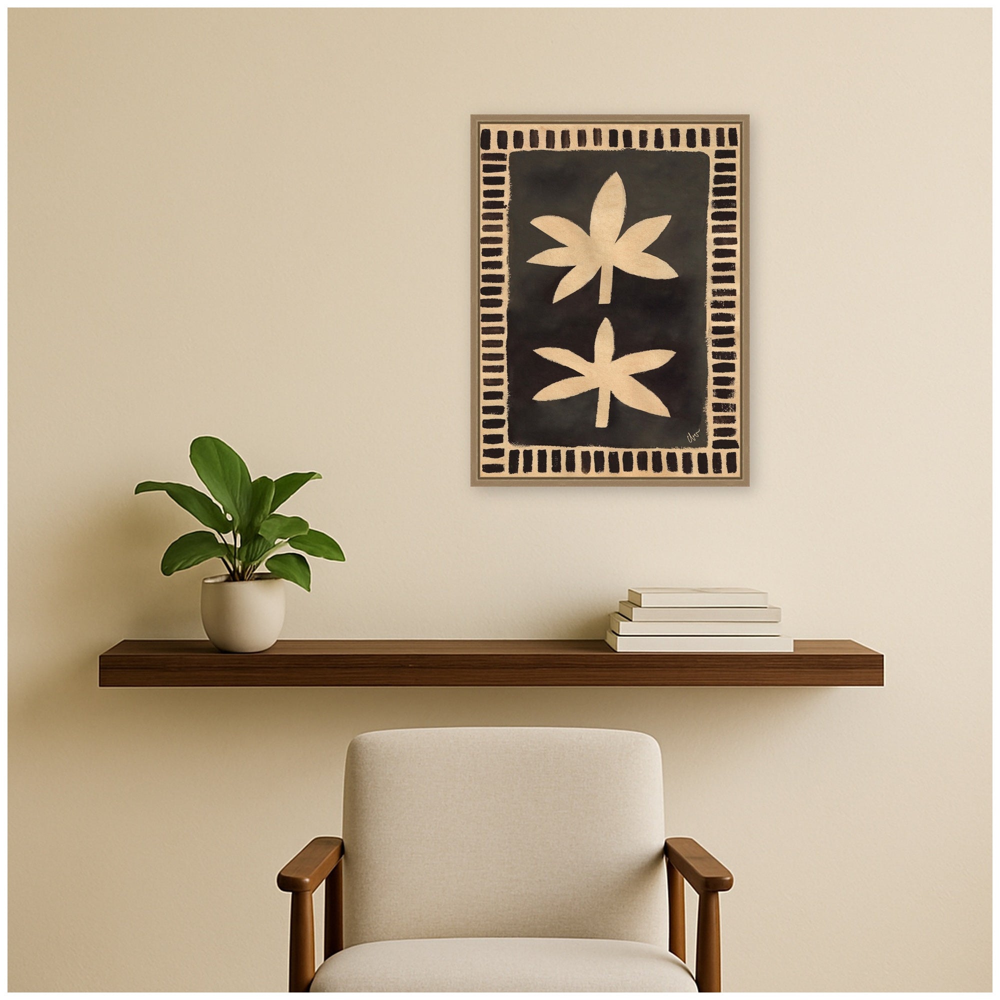 Framed Canvas 18x24 Sylvie Dark Gold 6