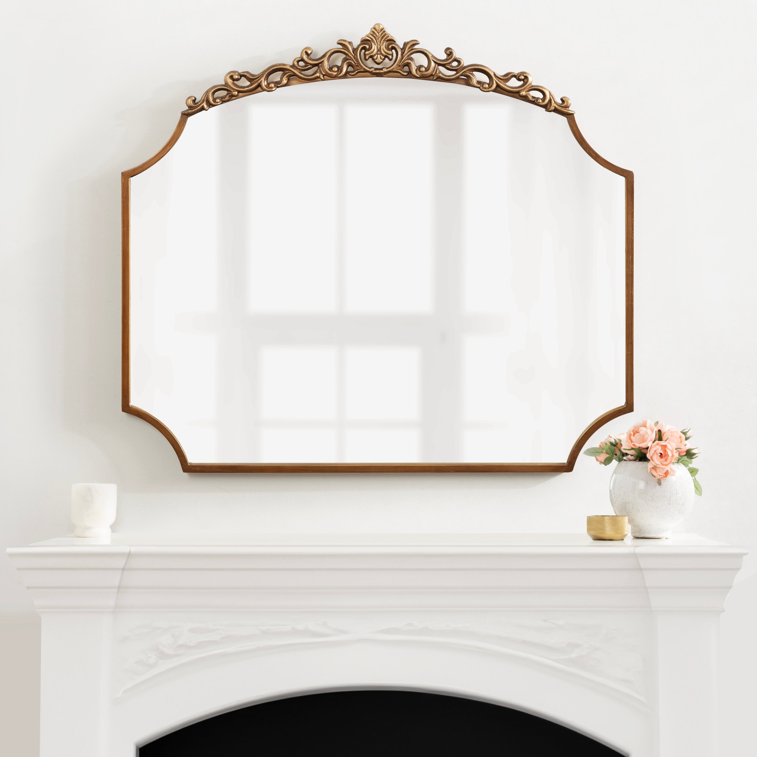 Scallop Mirror 36x32 Gold 6