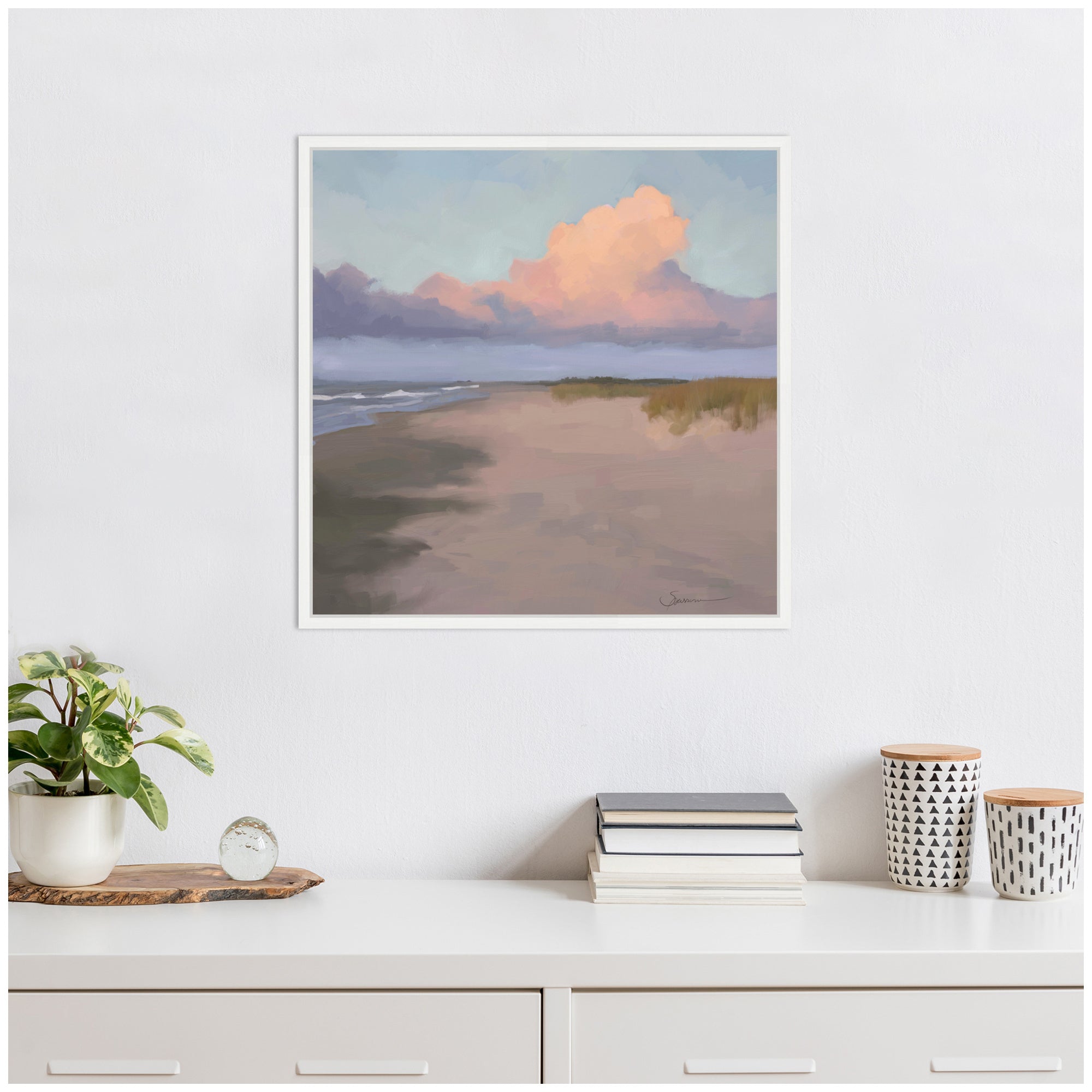 Framed Canvas 22 x 22 Sylvie White 5