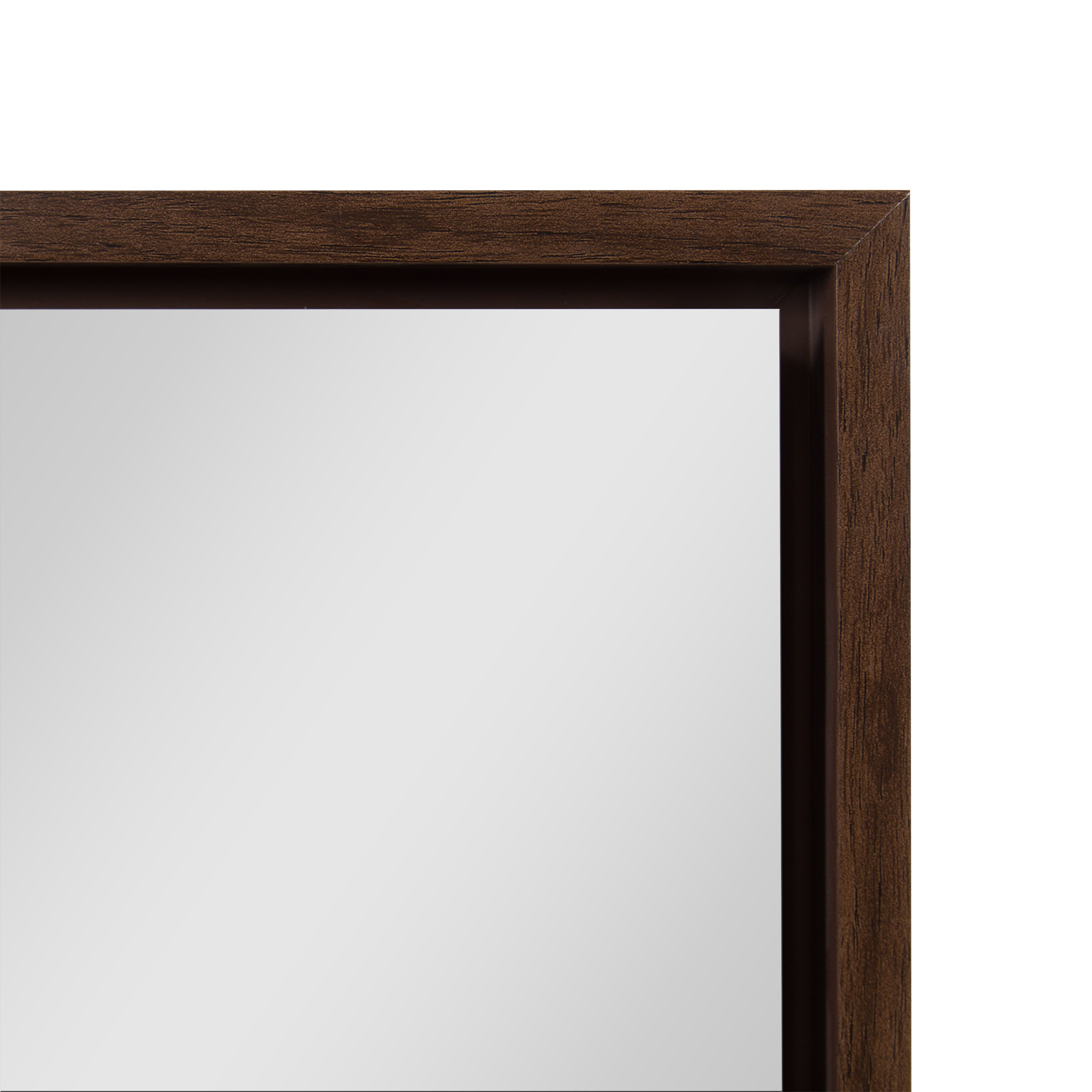 Full Length Mirror Walnut Brown 16x48 3