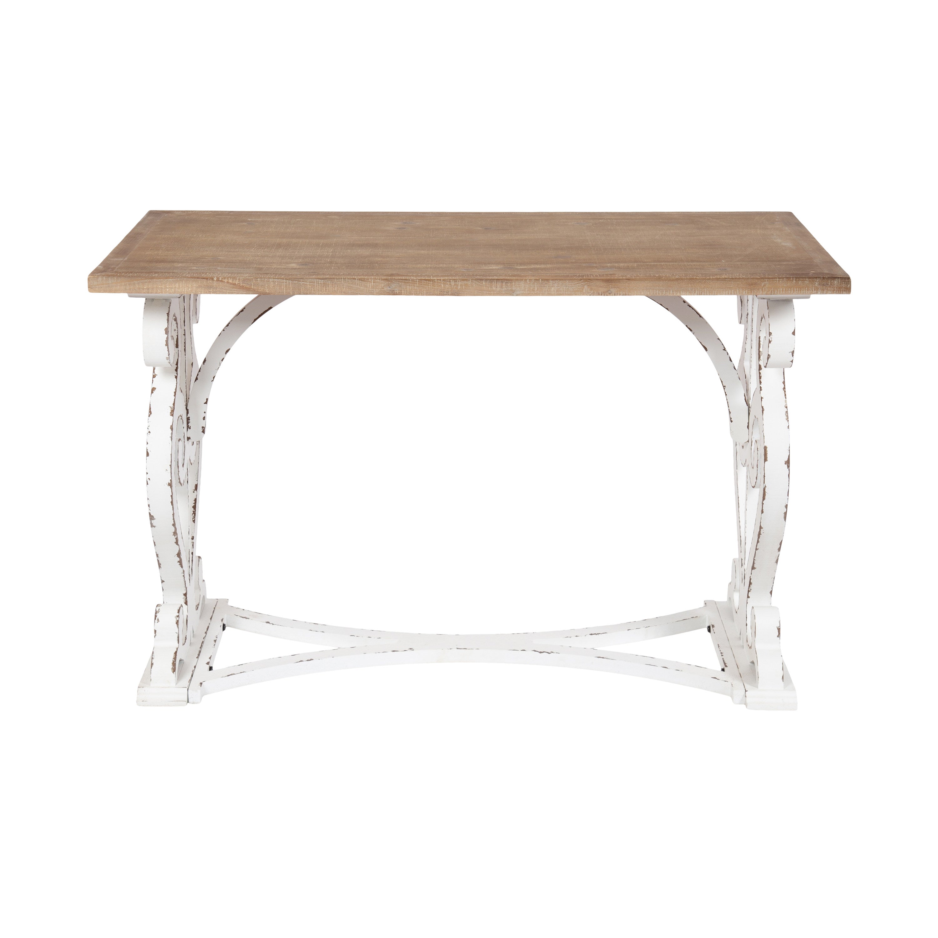 Writing Desk Rustic Brown White 46x24x30 5