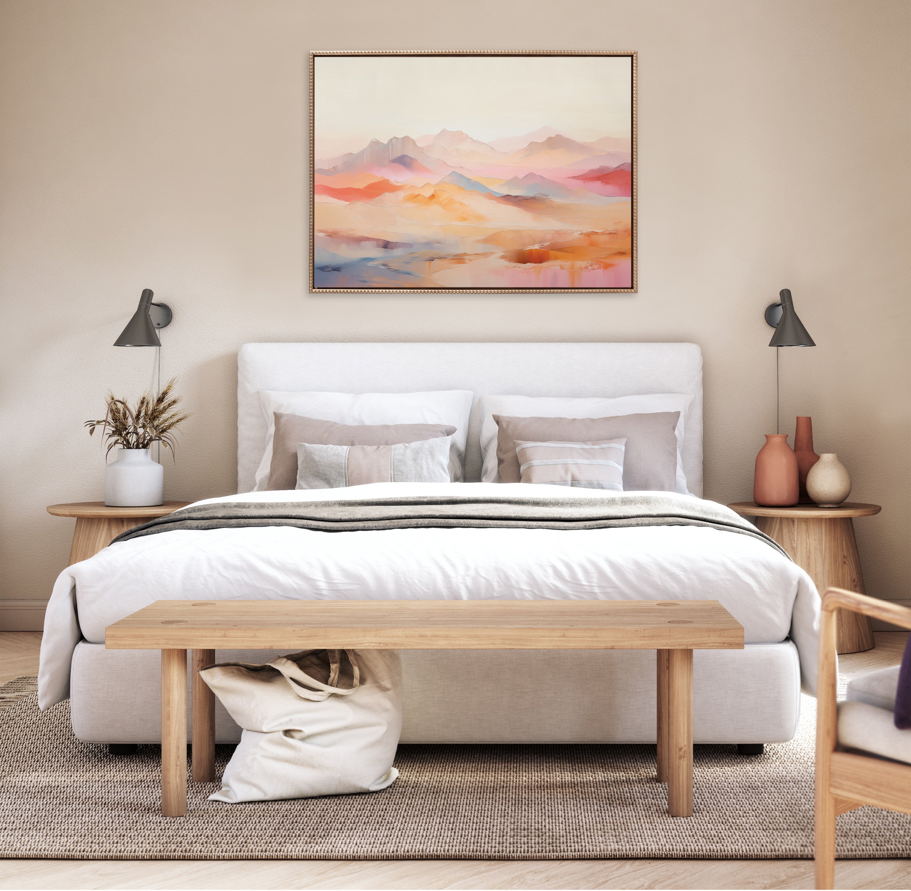 Framed Canvas 31.5x41.5 Sylvie Beaded Dark Gold 4