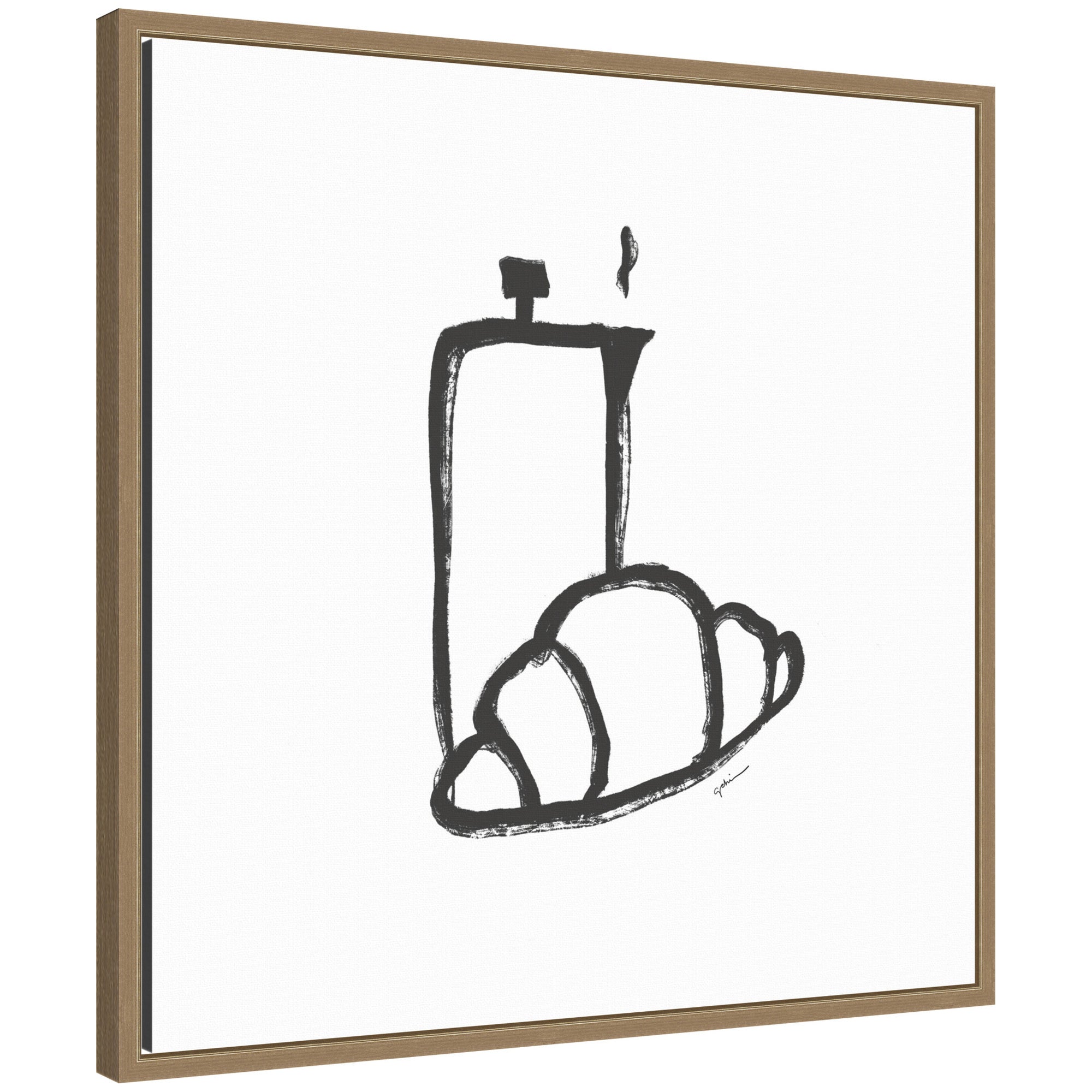 Breakfast Club No. 2 by Gabrielly Guedes Framed Canvas Wall Art Print