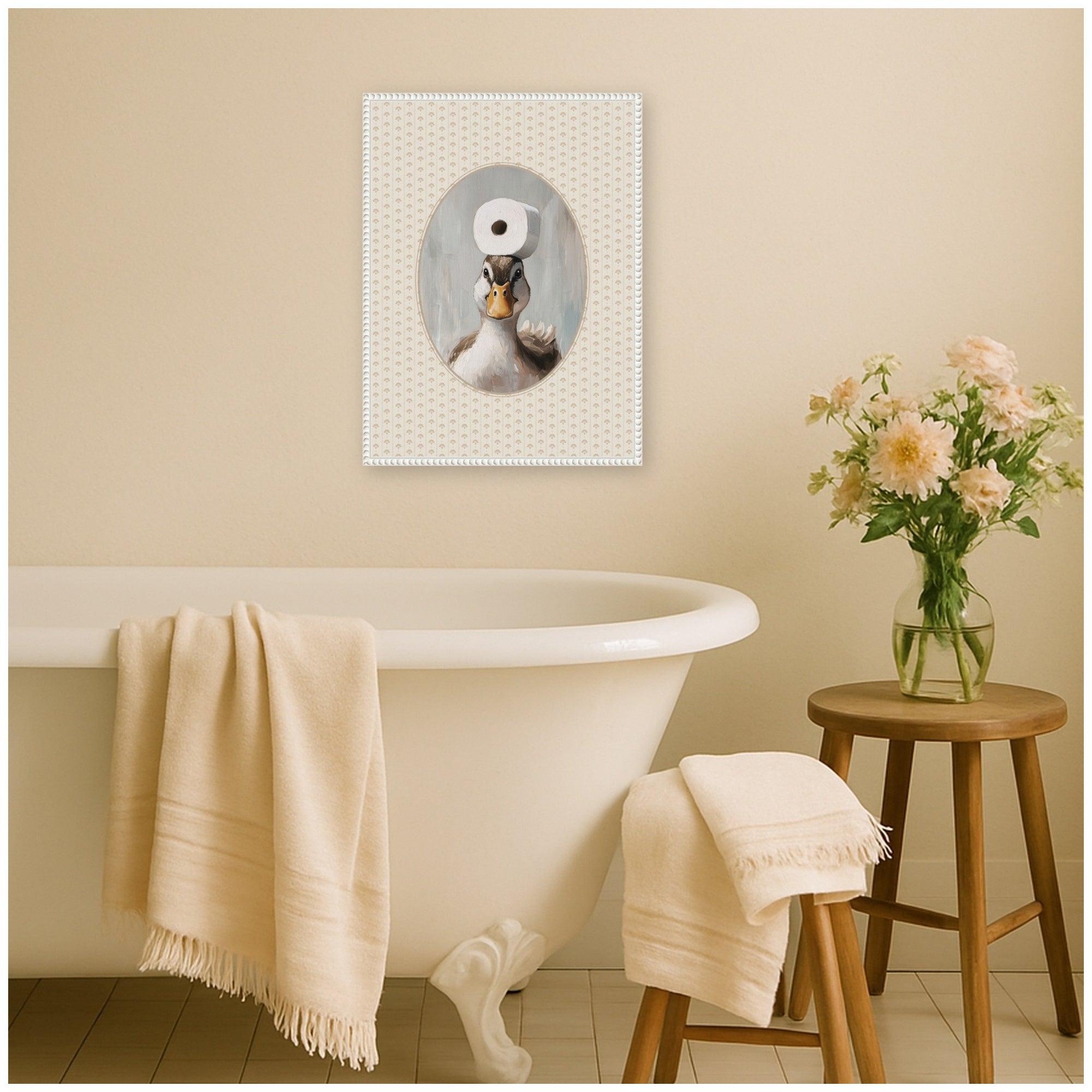 Framed Canvas 18x24 Sylvie Beaded White 7