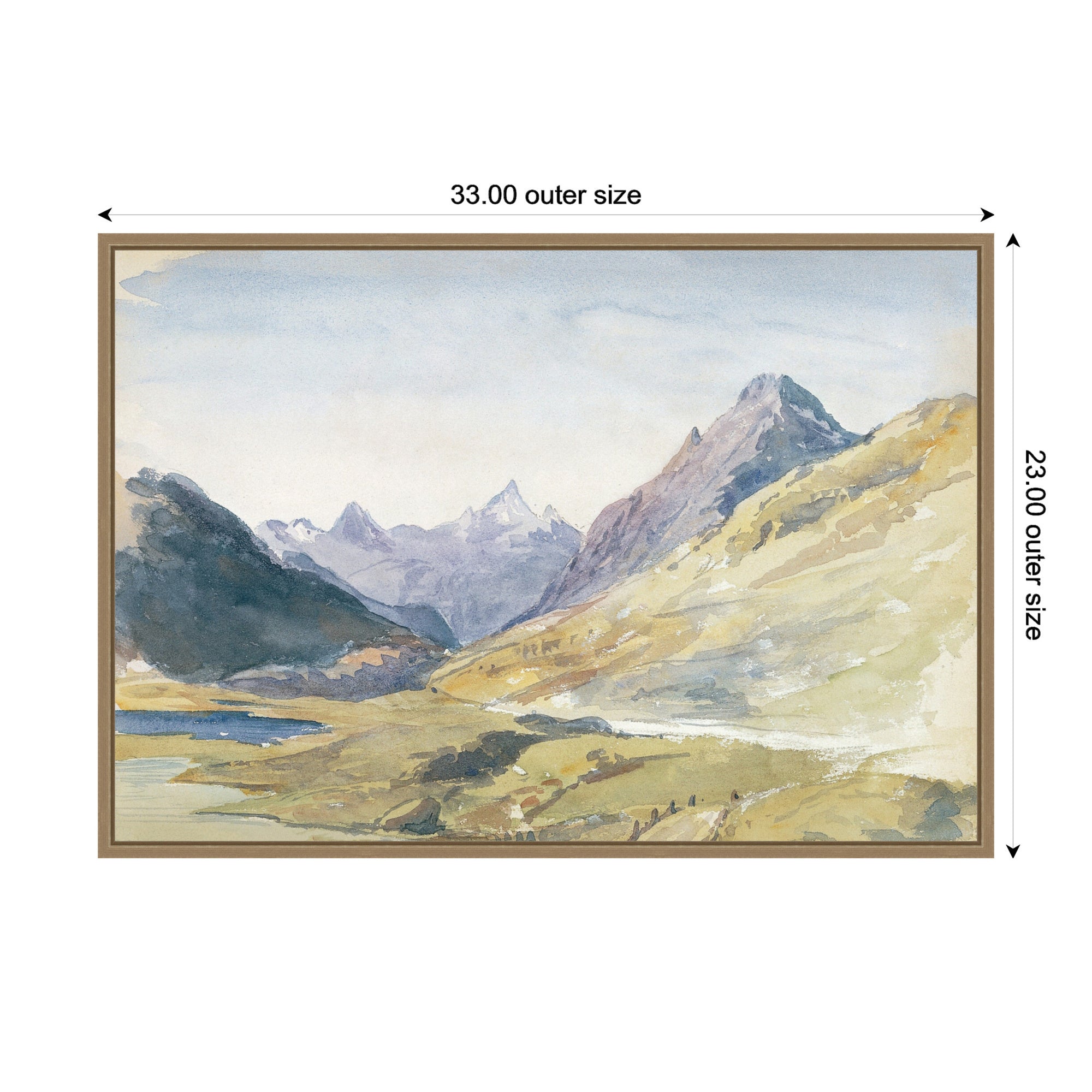 Framed Canvas 33x23 Sylvie Dark Gold 2