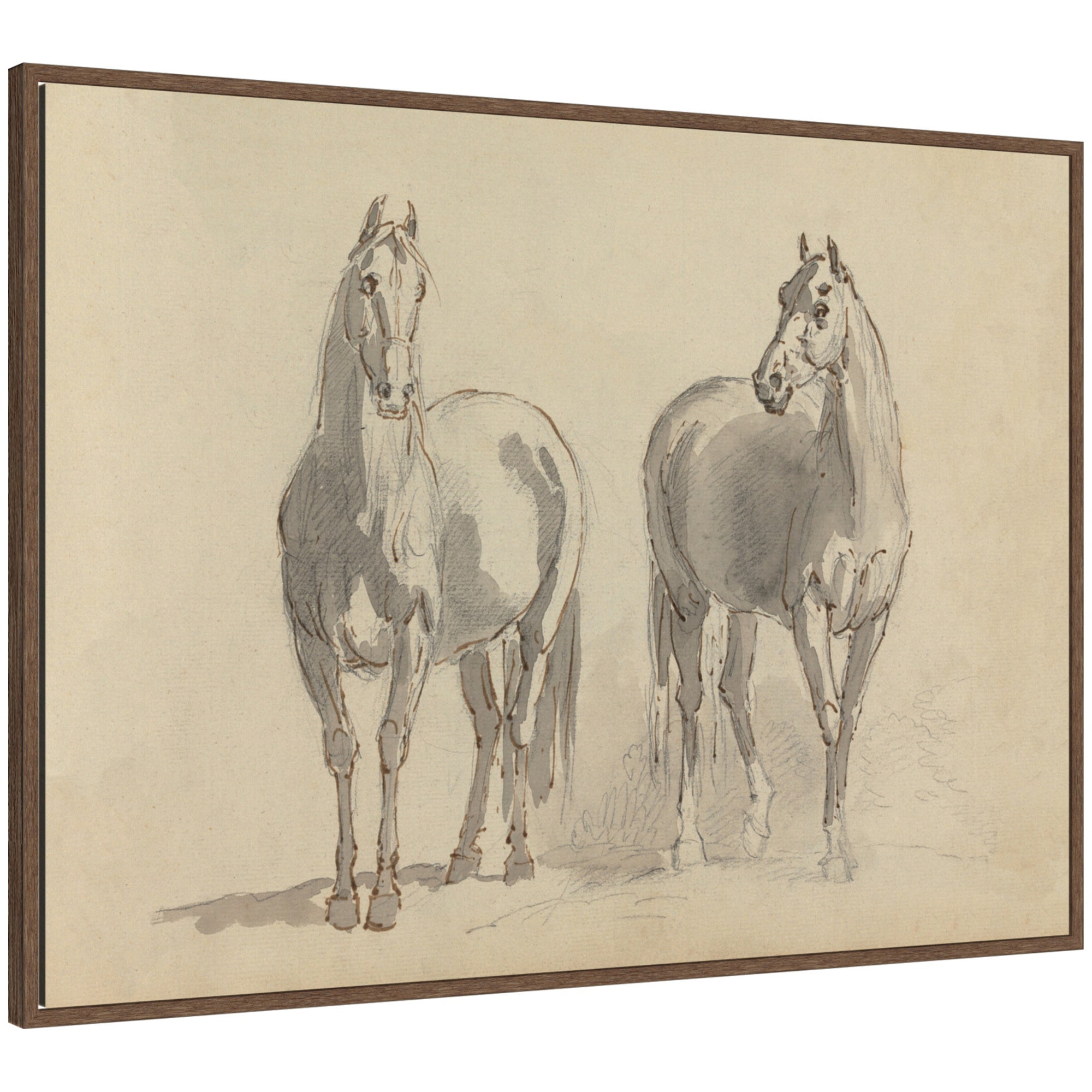 Framed Canvas 38x28 Sylvie Walnut 1