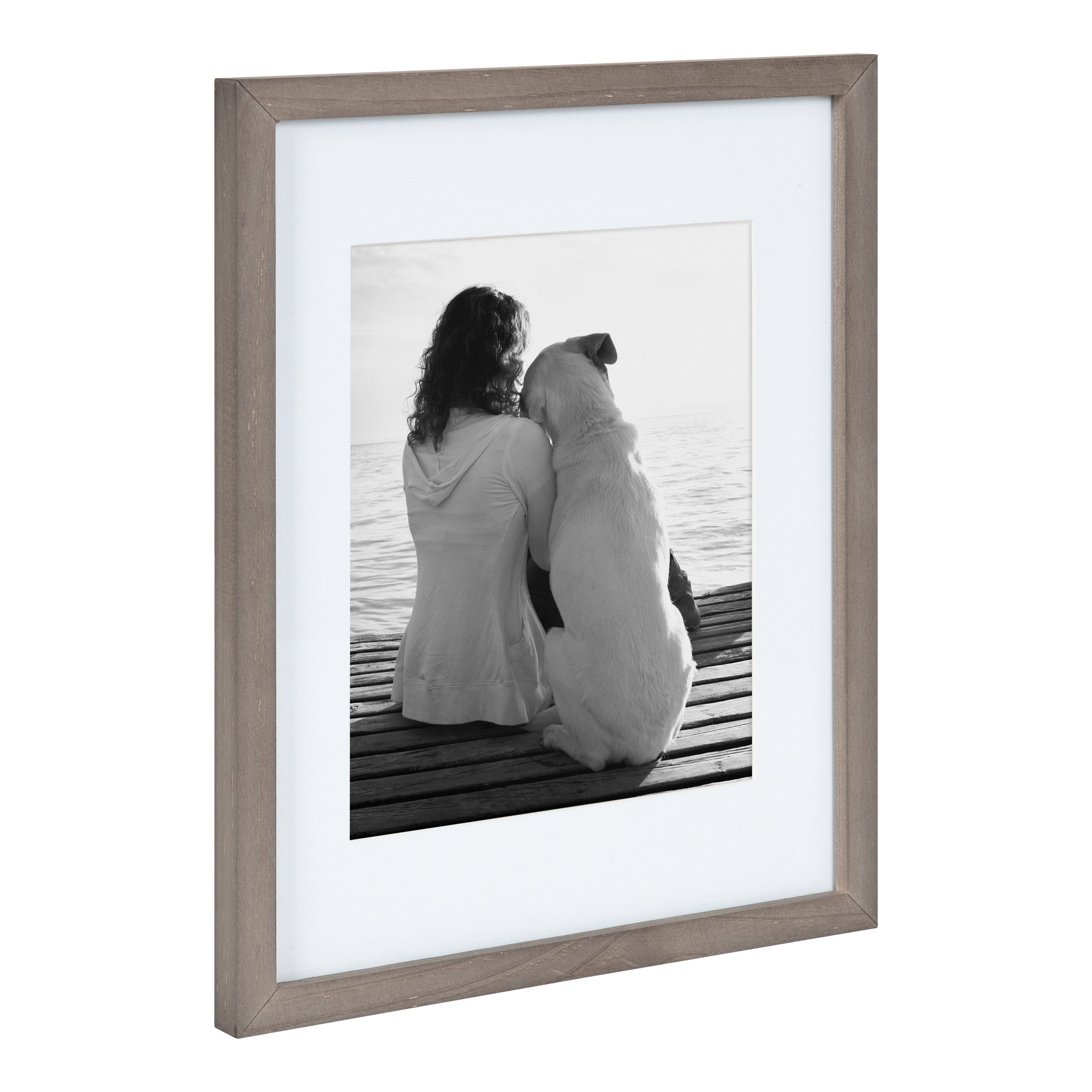 Wall Frame Distressed Gray 11x14 matted to 8x10 3