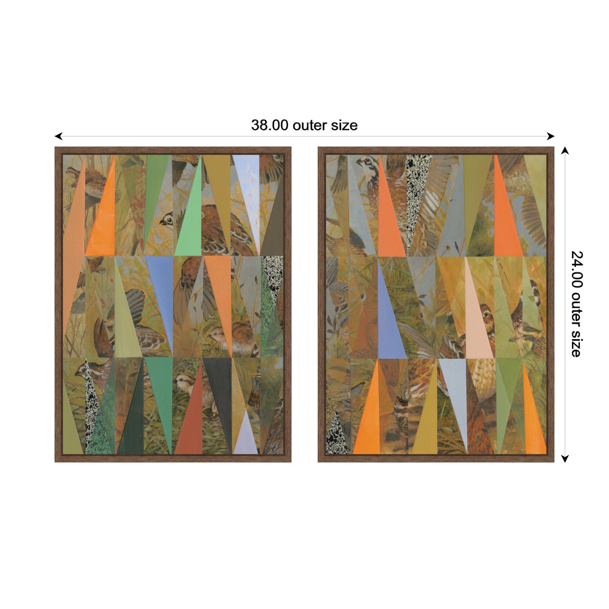 Art Set 2 Piece Set 18x24 Sylvie Walnut 2