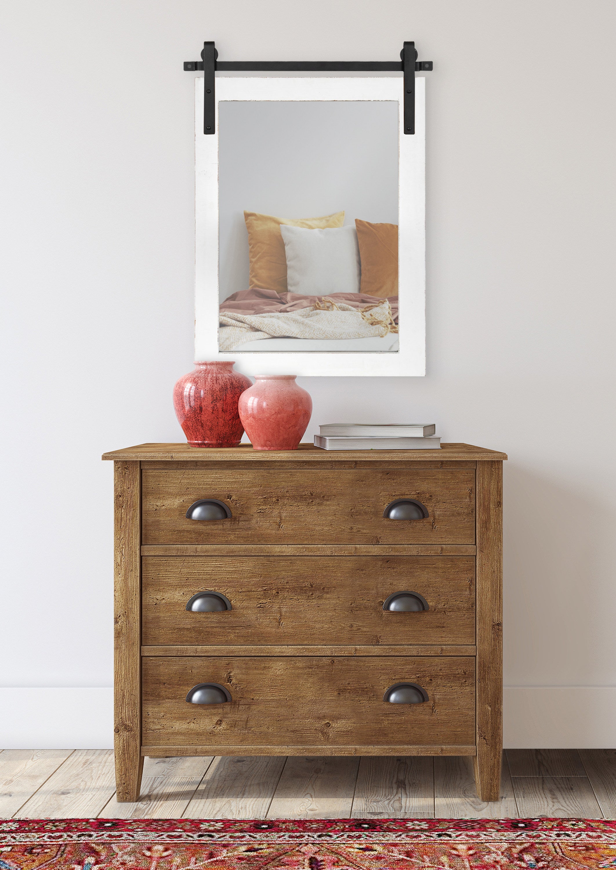 Rectangle Mirror White 18x26 6