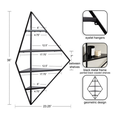 Accent Shelf Black 24x17x38 2