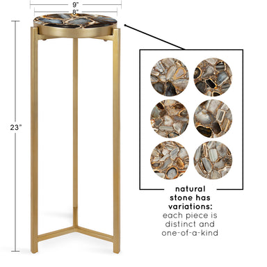 Drink Table Black Gold 9x9x23 2