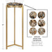 Drink Table Black Gold 9x9x23 2