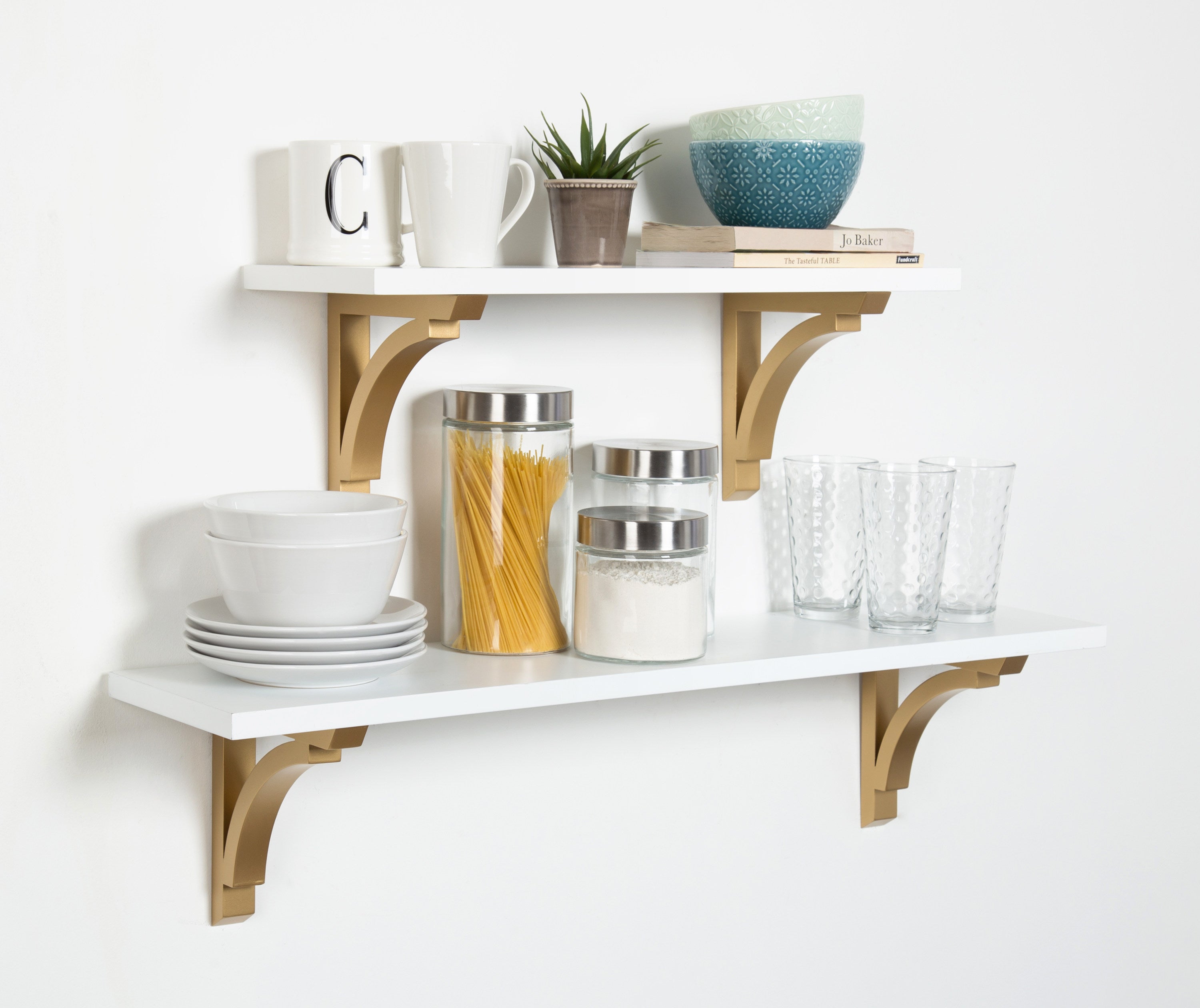 Floating Shelf 24" White Gold 6
