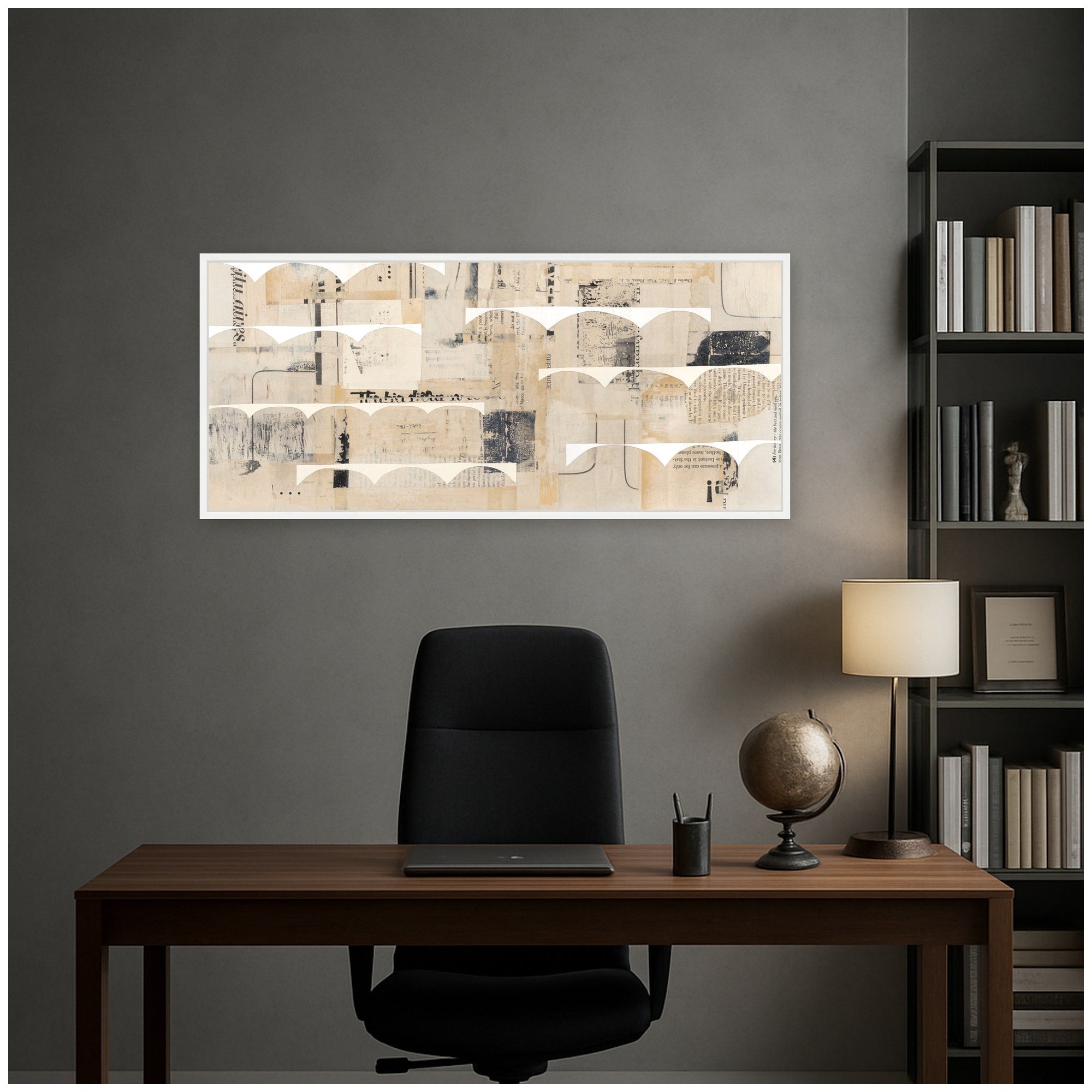 Revolved Half Moon Panel by Felicia Dadak Framed Canvas Wall Art Print