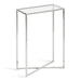 Side Table Clear Silver 16x8x24 1
