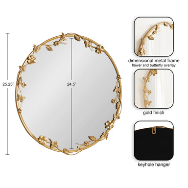 Round Mirror 26x26 Gold 2