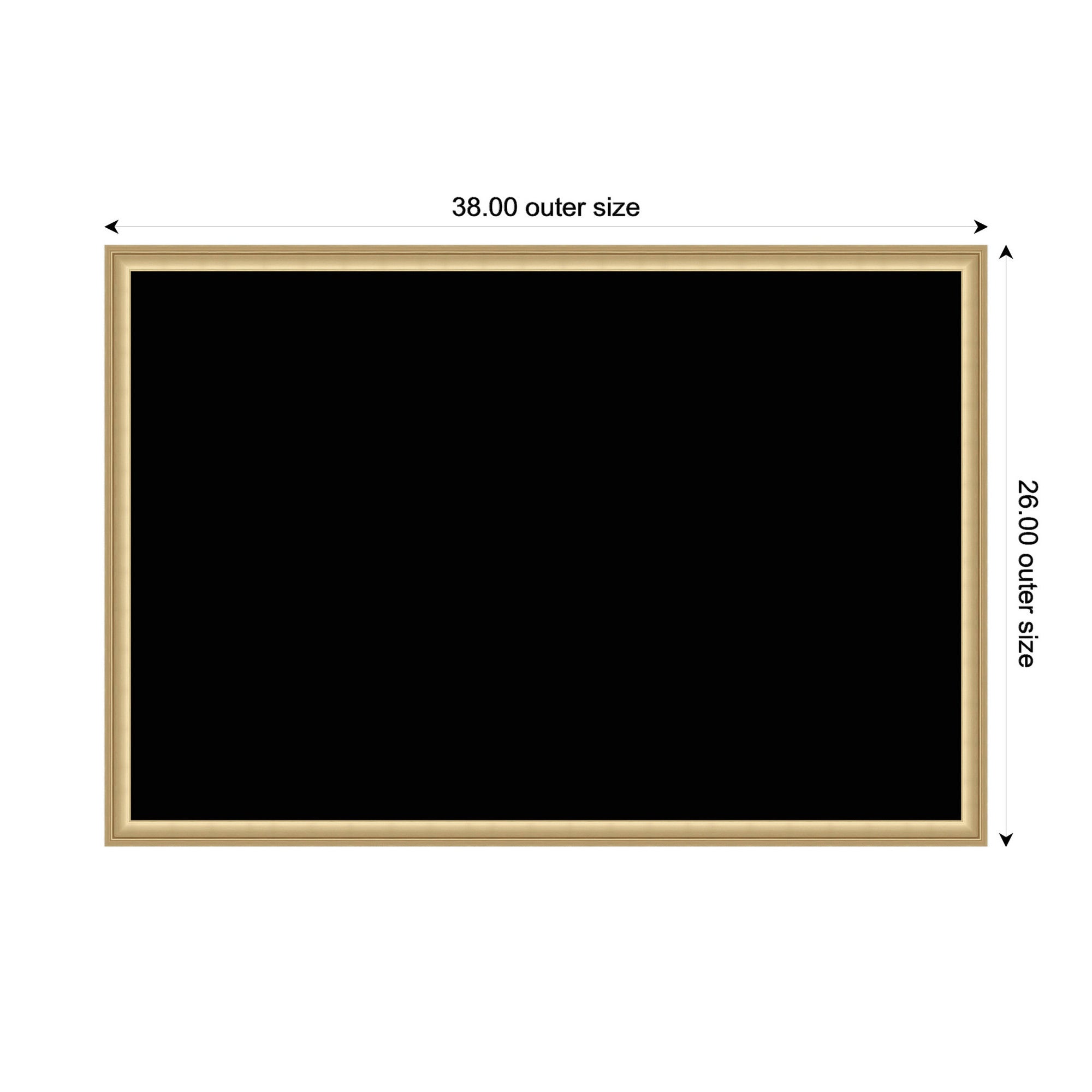Framed Fabric Pinboard Black Wall Organization